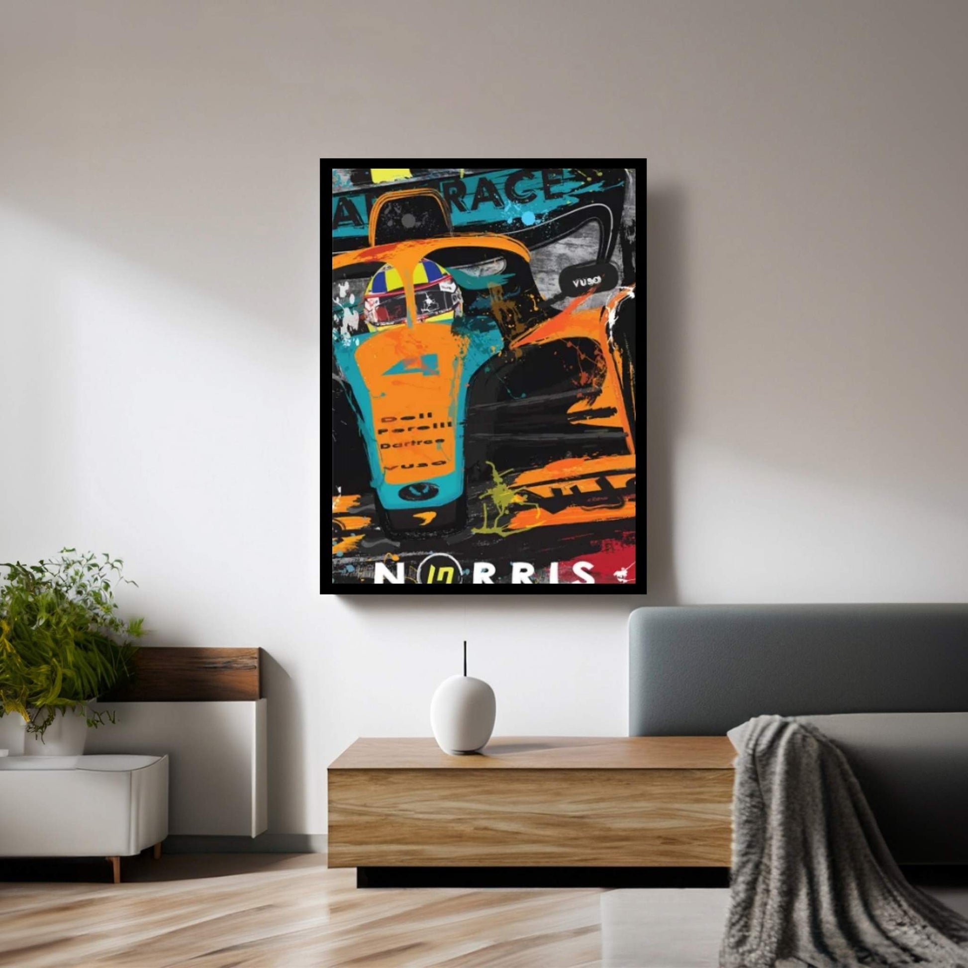 Lando Norris 4, McLaren F1 Poster Canvas Wall Art - Y Canvas