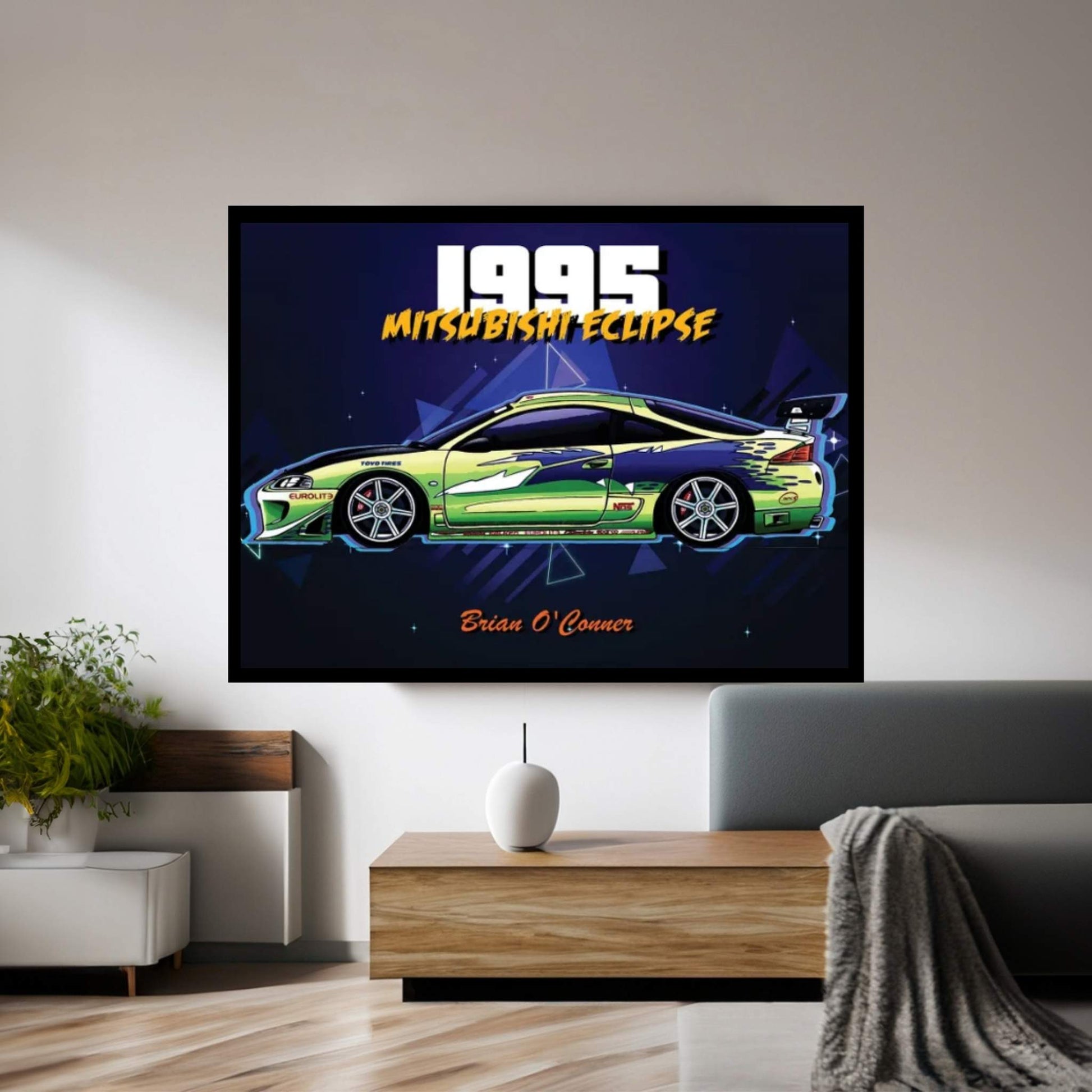 Brian Car Retro Canvas Wall Art - Y Canvas