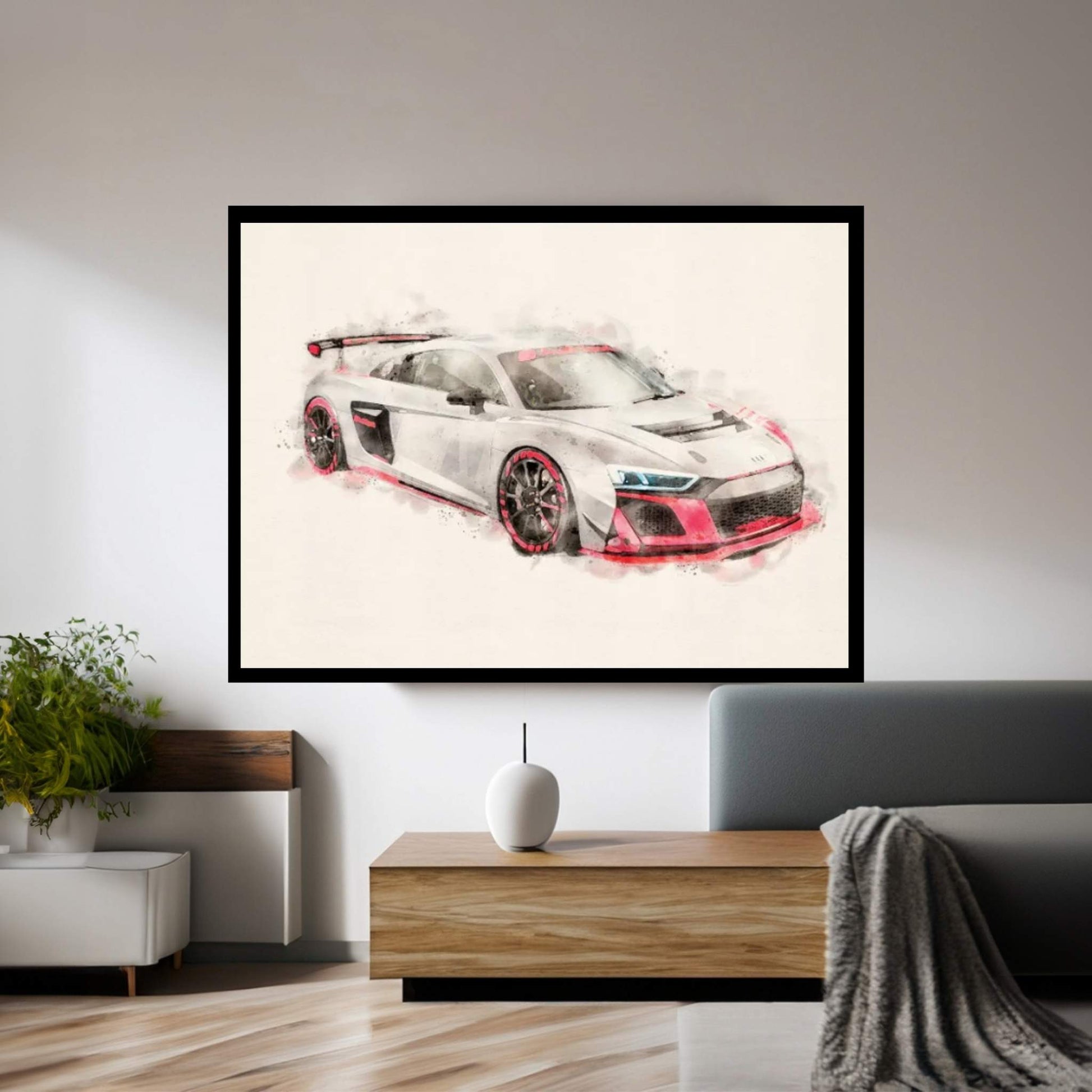 Audi Tuning R8 LMS GT4 Canvas Wall Art - Y Canvas