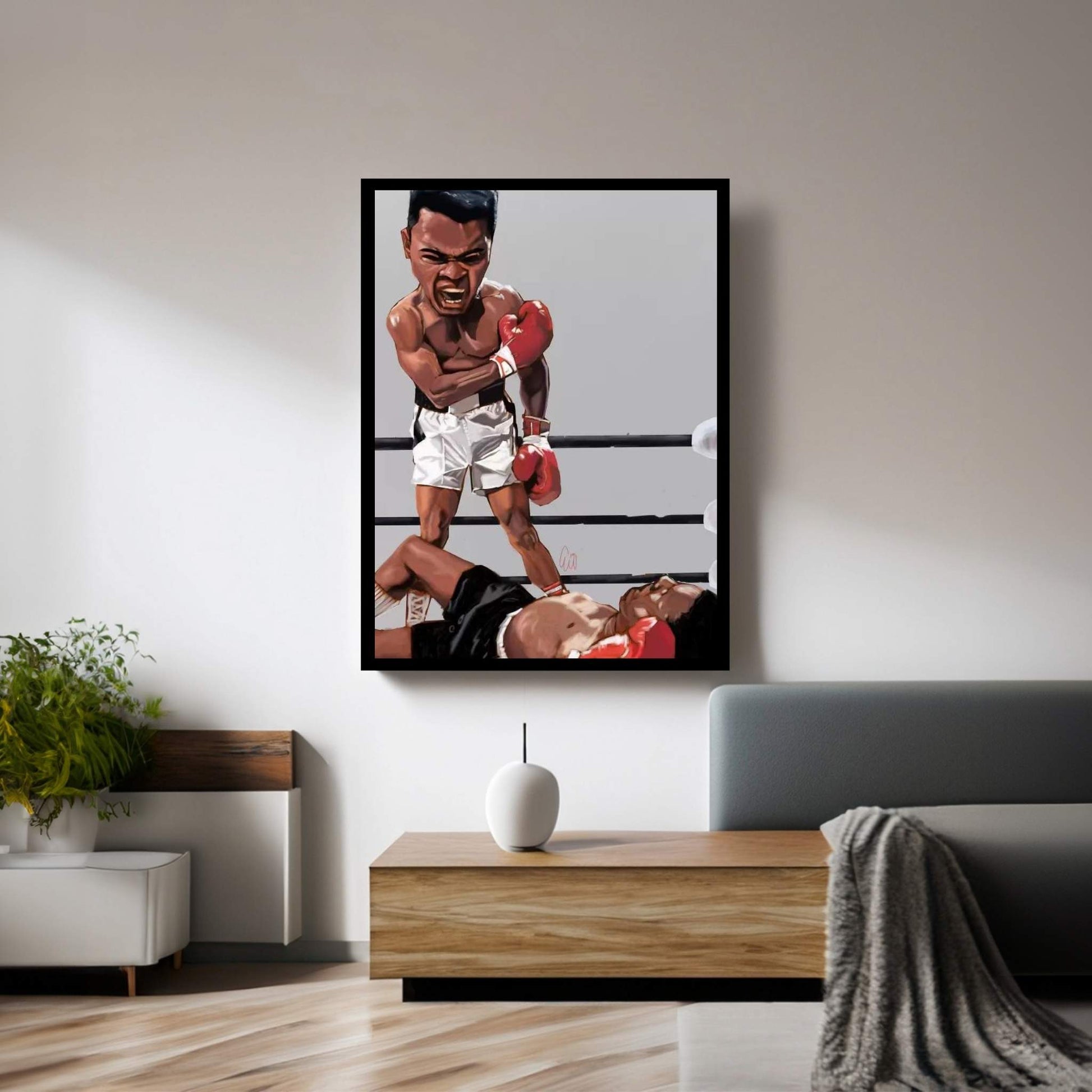 Ali Rumble Canvas Wall Art - Y Canvas