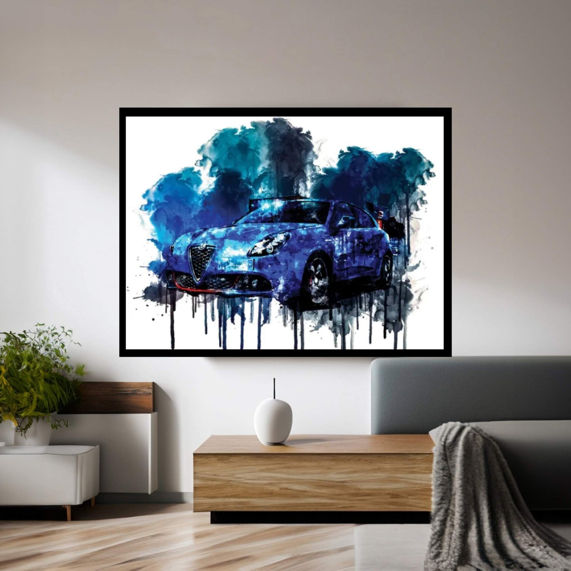Car 2018 Alfa Romeo Giulia Quadrifoglio Canvas Wall Art - Y Canvas