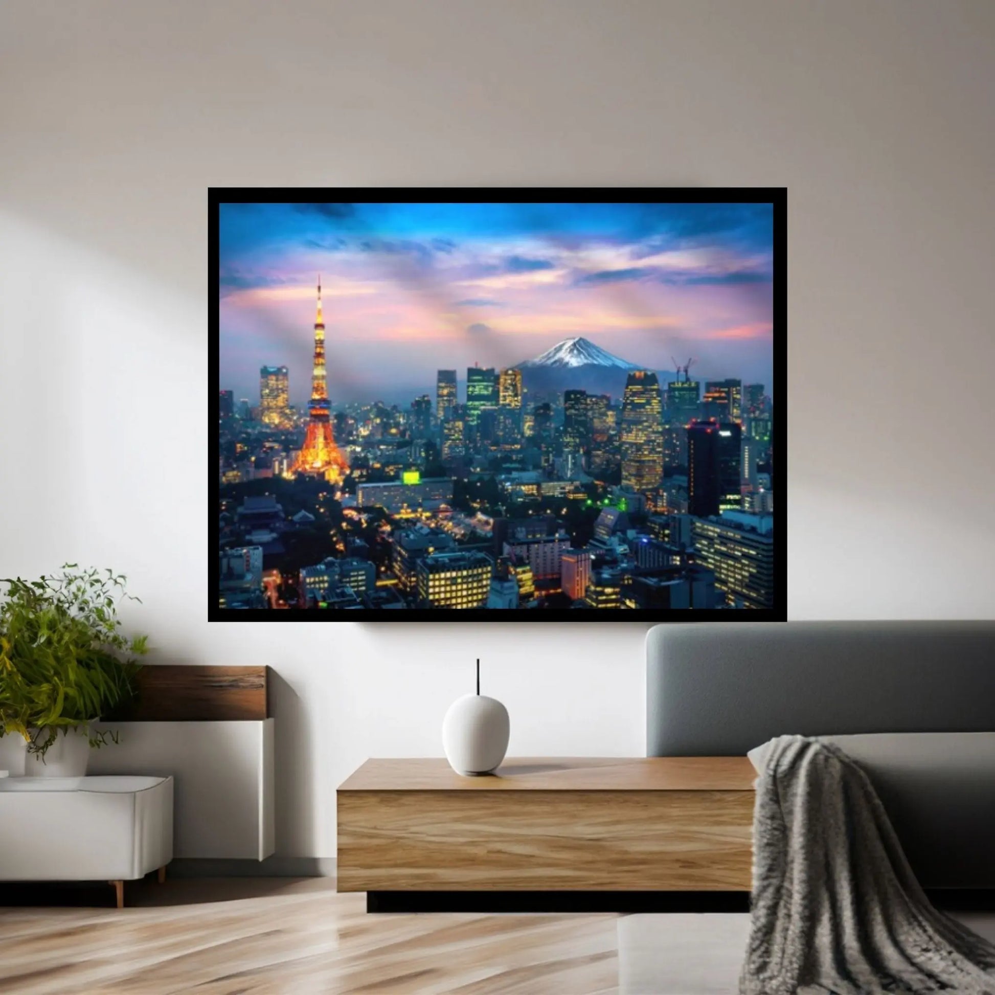 Night Tokyo Canvas Wall Art Print Poster Tokyo Poster Tokyo Photo Japan Cityscape Tokyo Skyline Canvas Art Tokyo Painting - Y Canvas