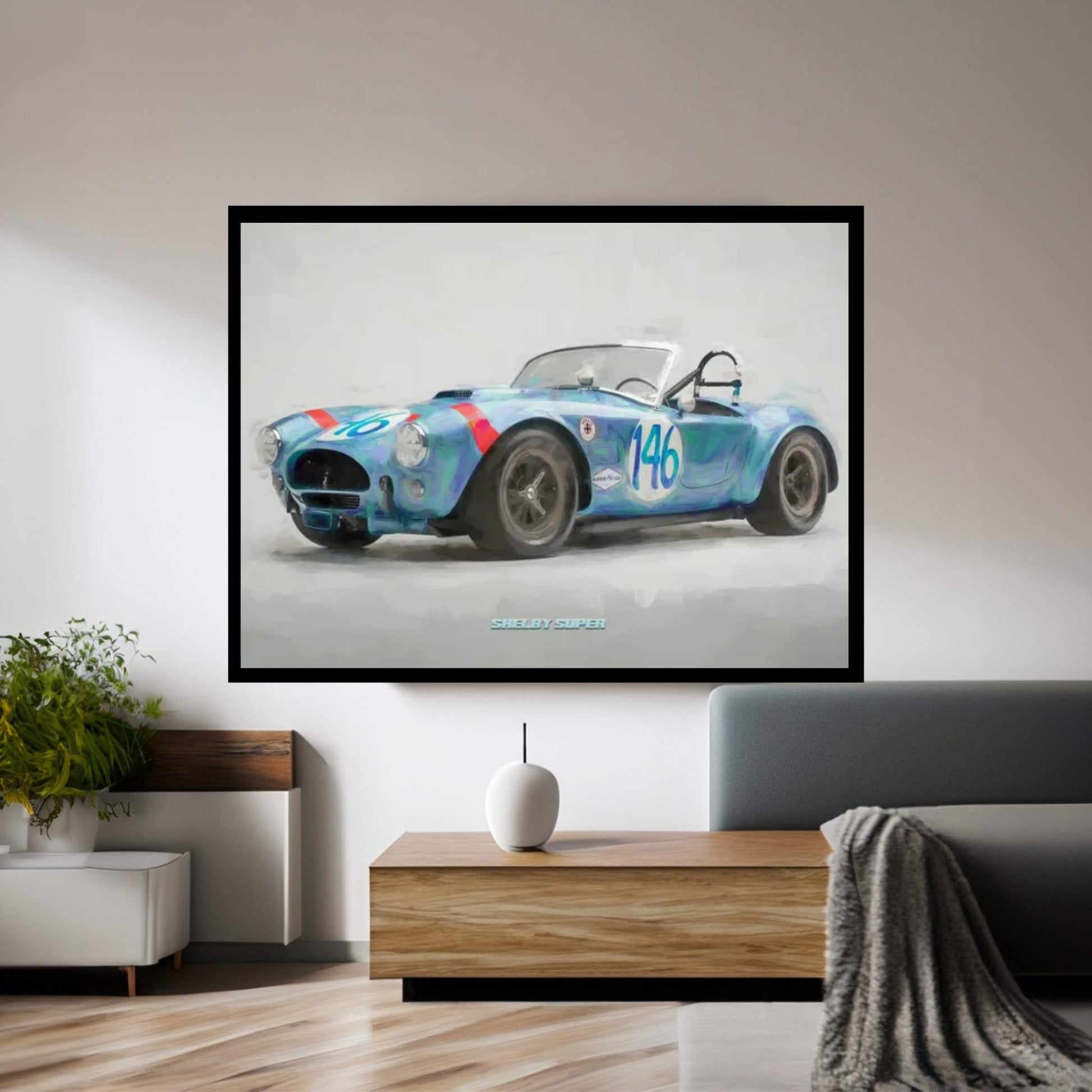 Shelby Super In Watercolor Canvas Wall Art - Y Canvas