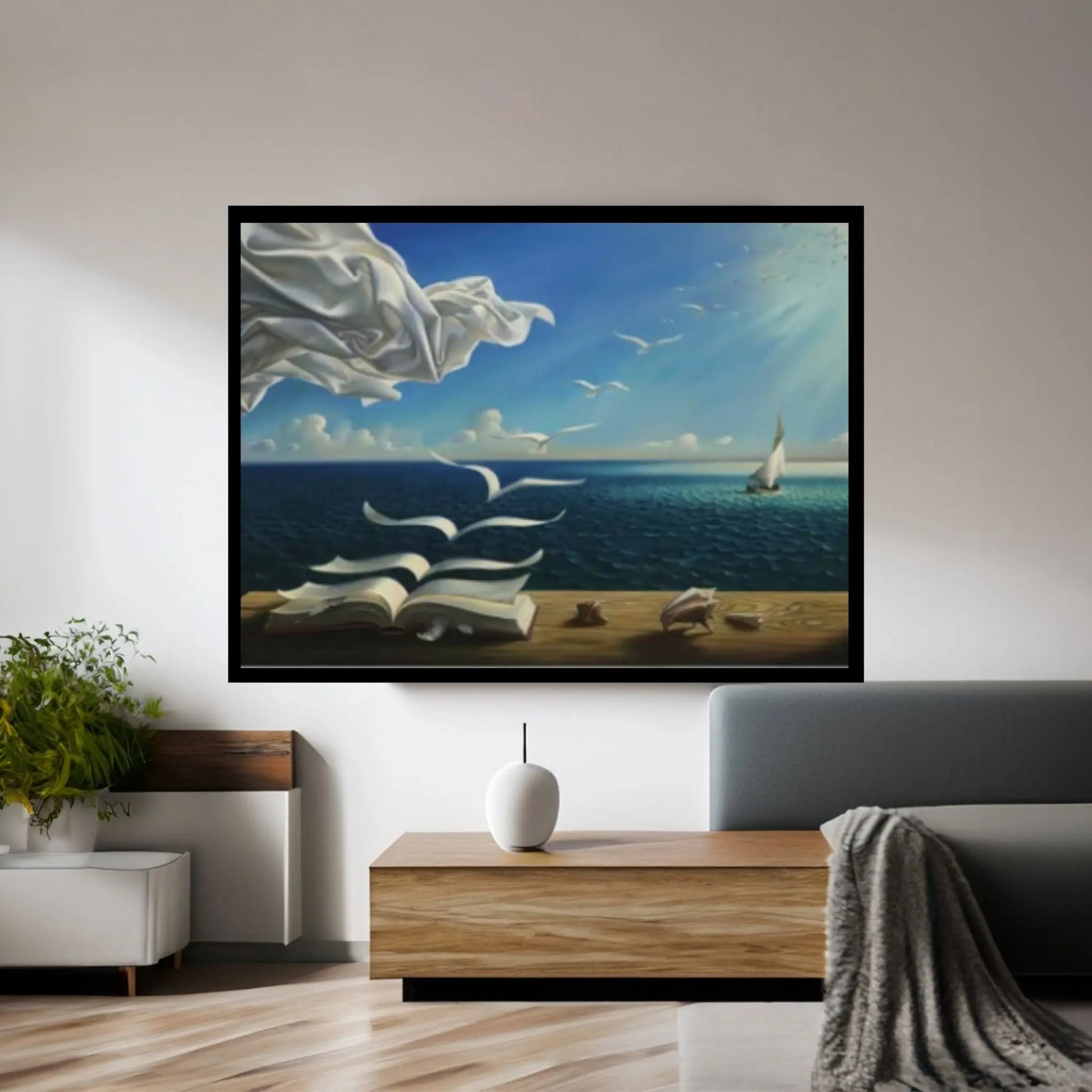 Salvador Dali - Book to Birds Canvas Wall Art Decor, Reproduction Canvas Home Decor, Dali Canvas, Salvador Dali Print - Y Canvas