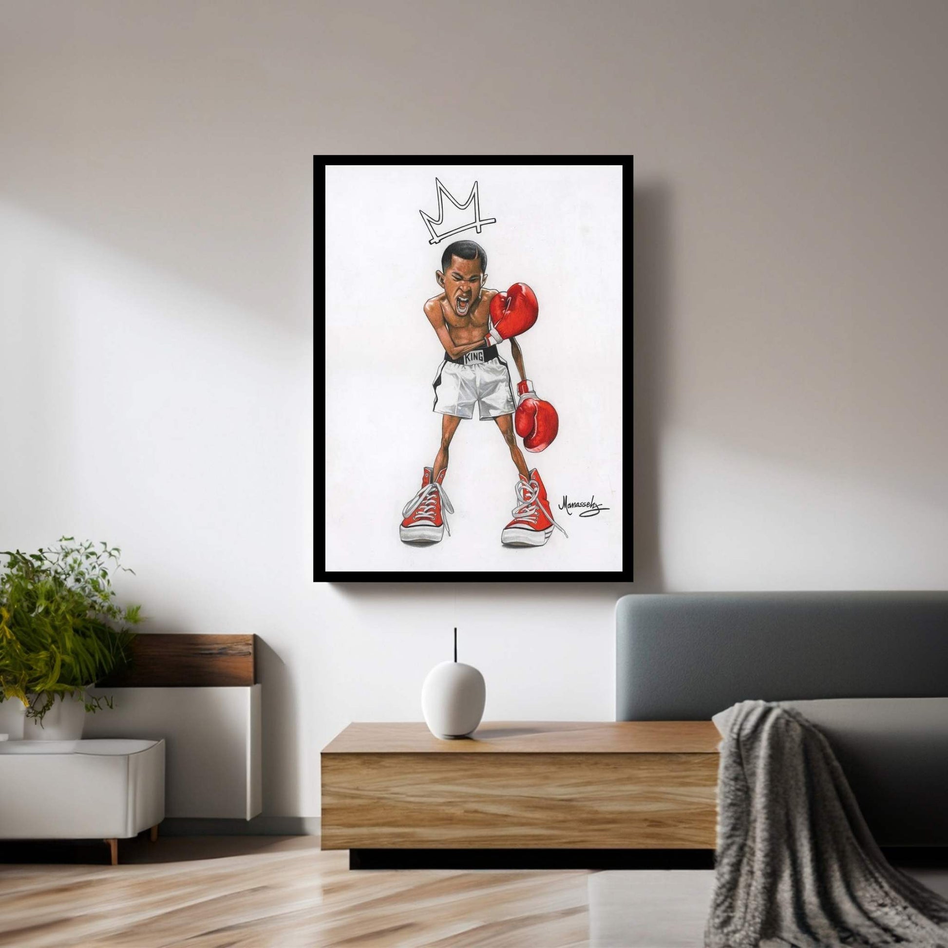 Ali Kid Canvas Wall Art - Y Canvas