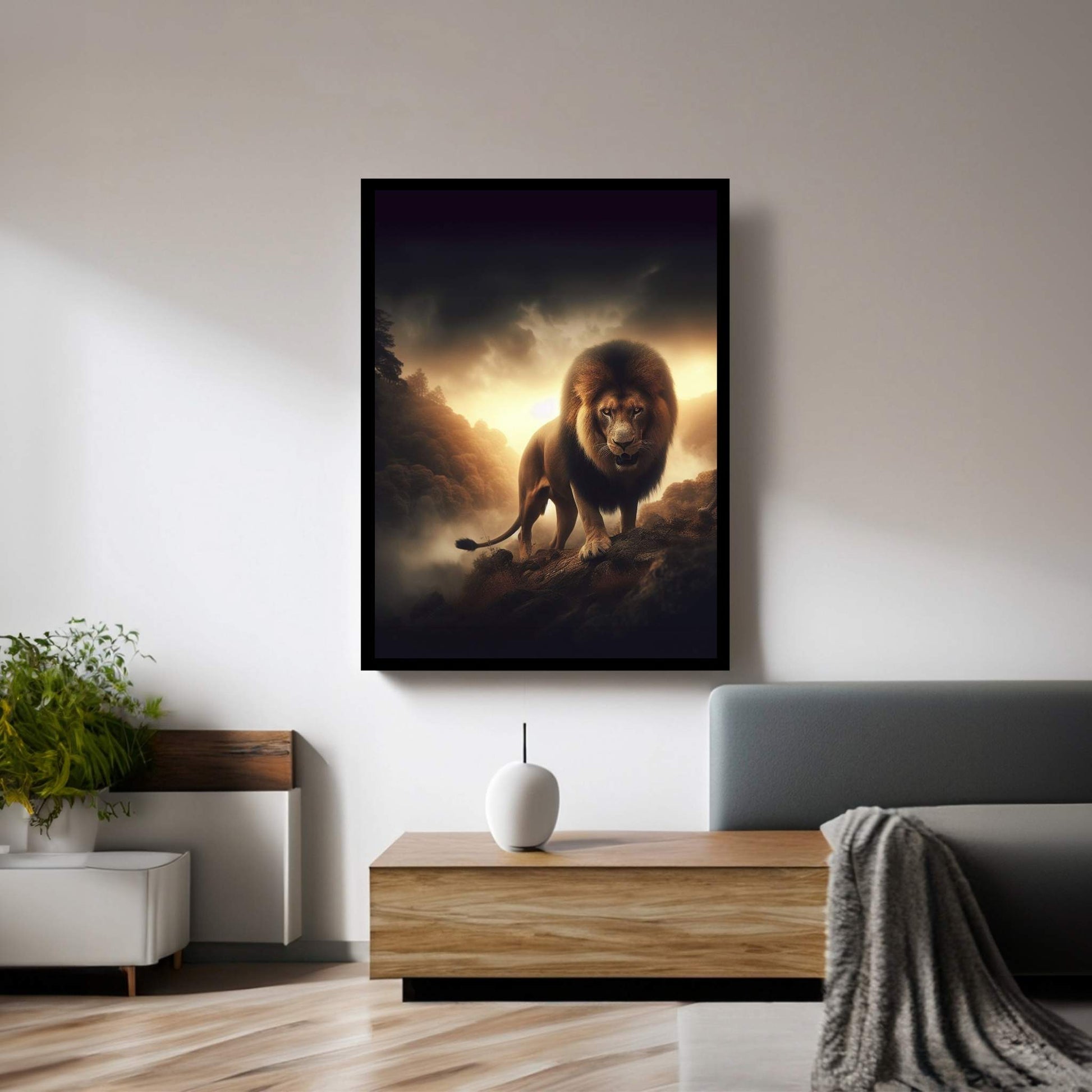 Lion Animal Canvas Wall Art Home Decor - Y Canvas