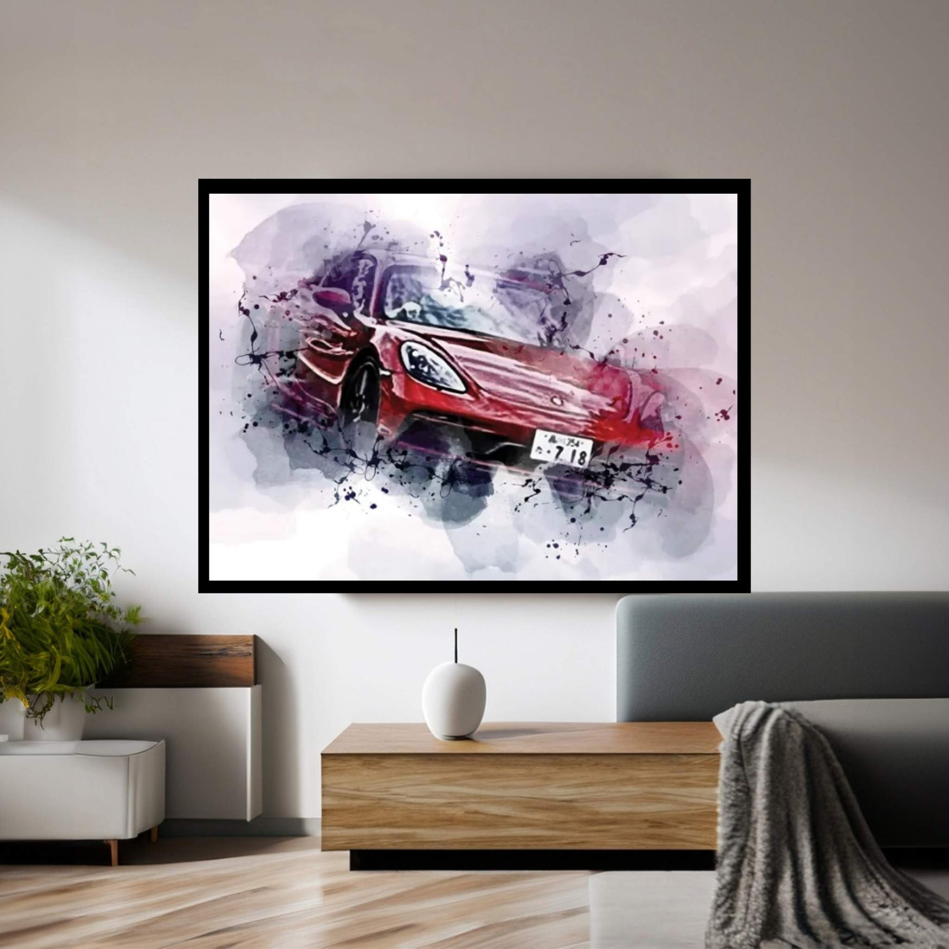Porsche 718 Cayman Gts 2022 Canvas Wall Art - Y Canvas
