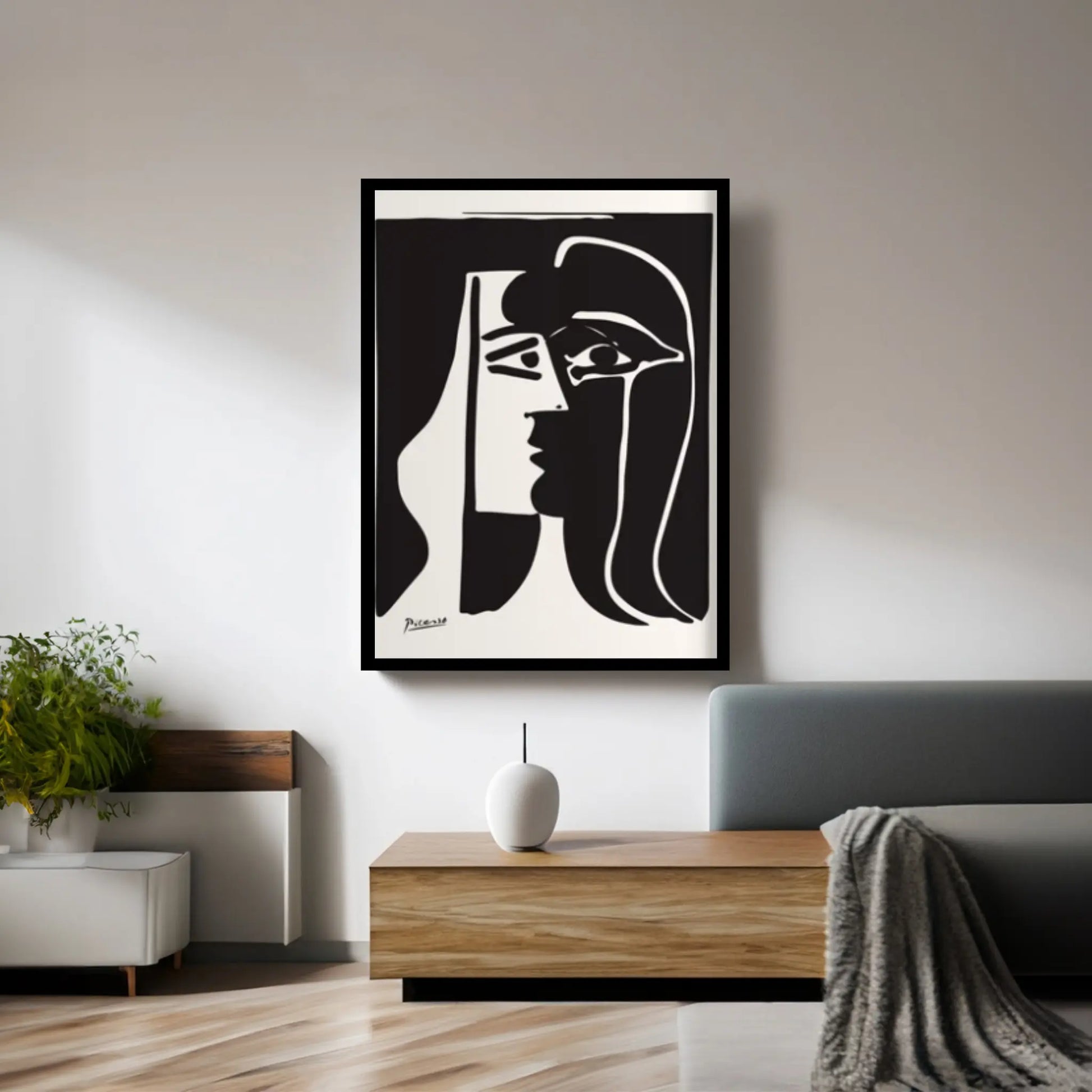 Picasso Kiss Art Museum Exhibition Canvas Wall Art Home Decor Poster Wall Hanging Pablo Picasso Print - Y Canvas