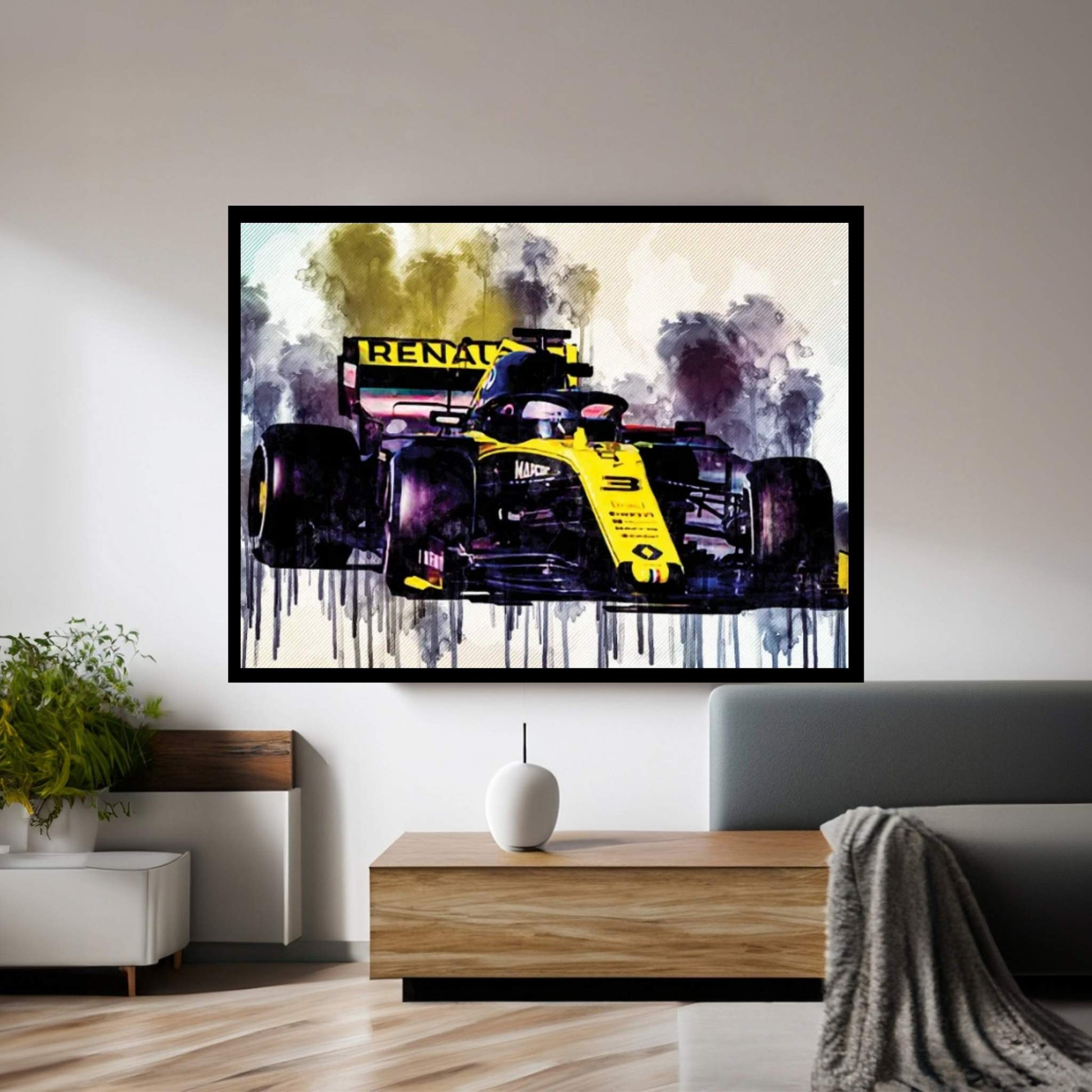 Daniel Ricciardo Renault Rs19 Raceway 2019 F1 Cars Formula 1 Canvas Wall Art - Y Canvas