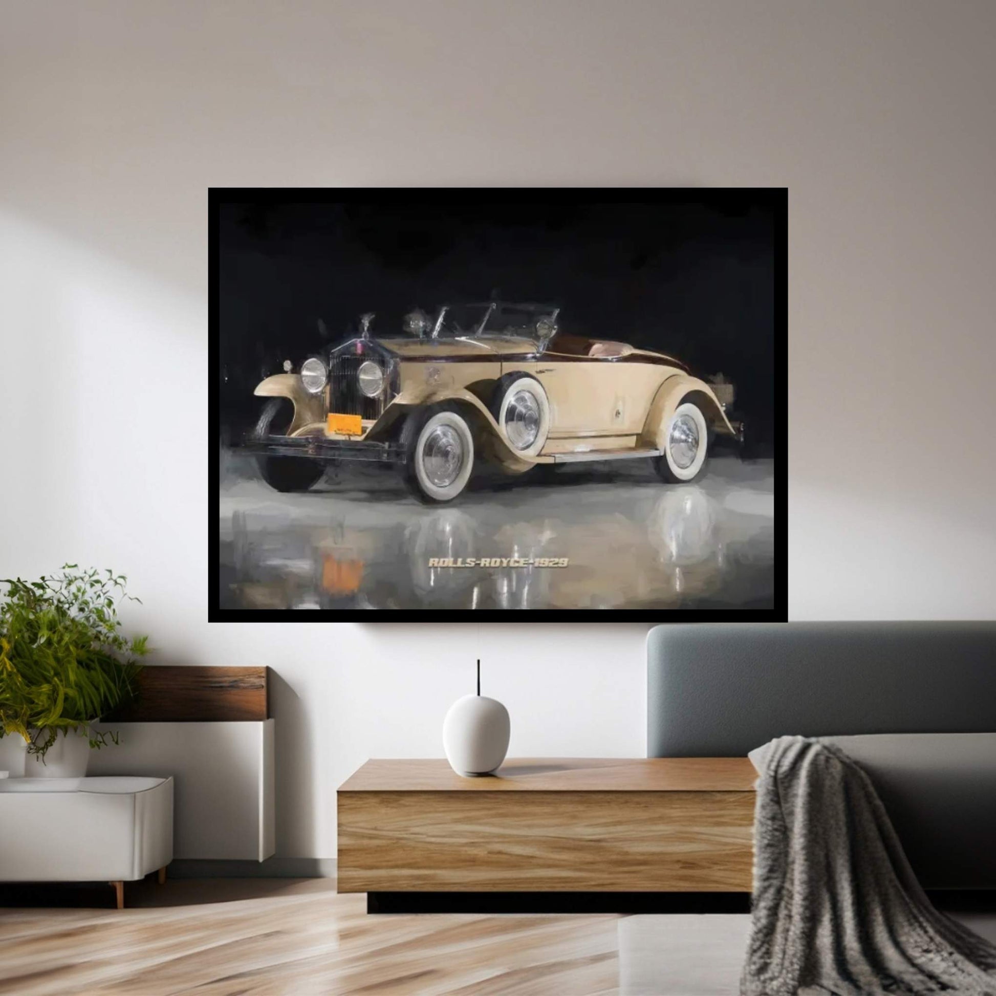 Rolls Royce Retro 1929 Canvas Wall Art - Y Canvas