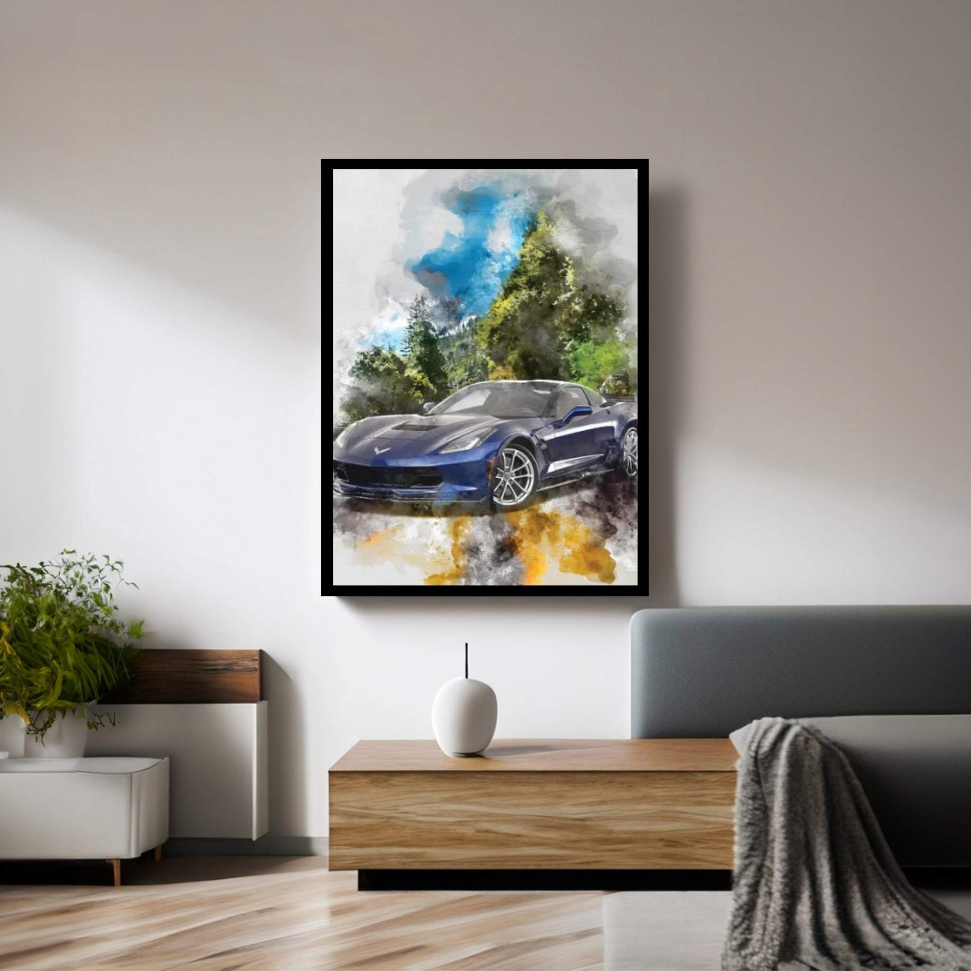 Chevrolet Corvette Canvas Wall Art - Y Canvas