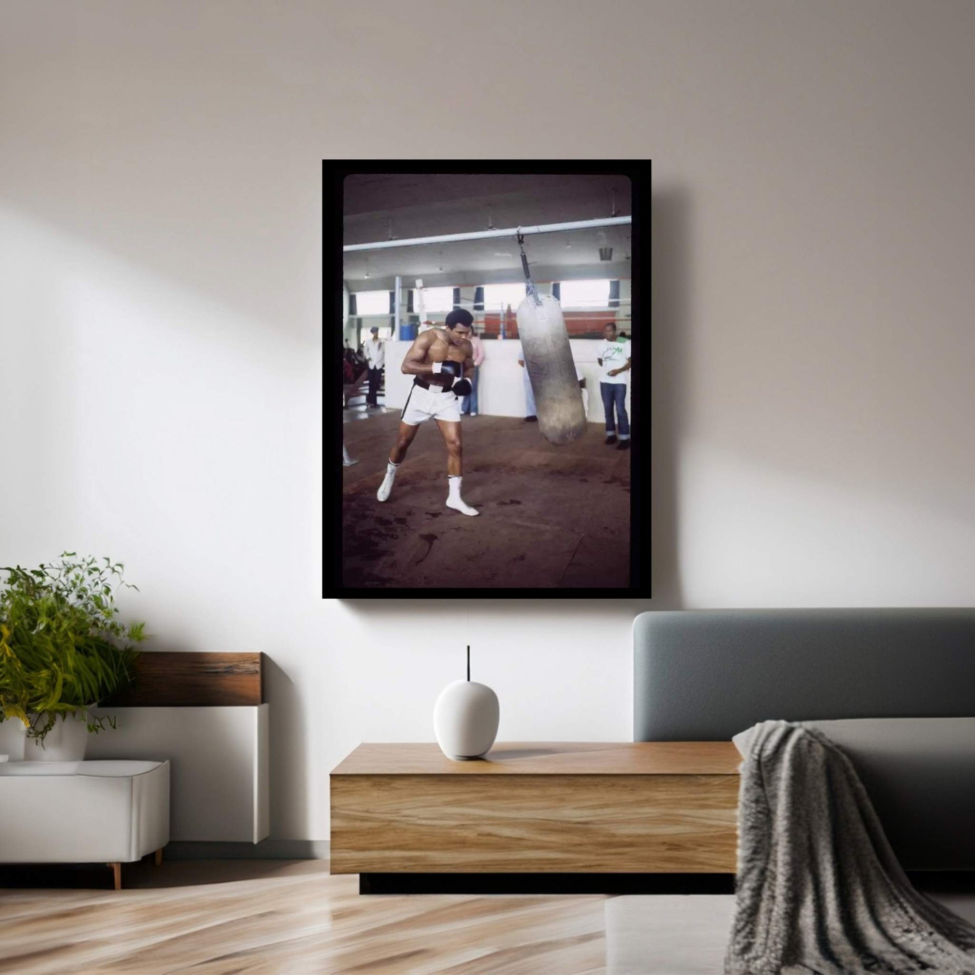 Punching Bag Work At Rumble In The Jungle™ Training Session Canvas Wall Art - Y Canvas