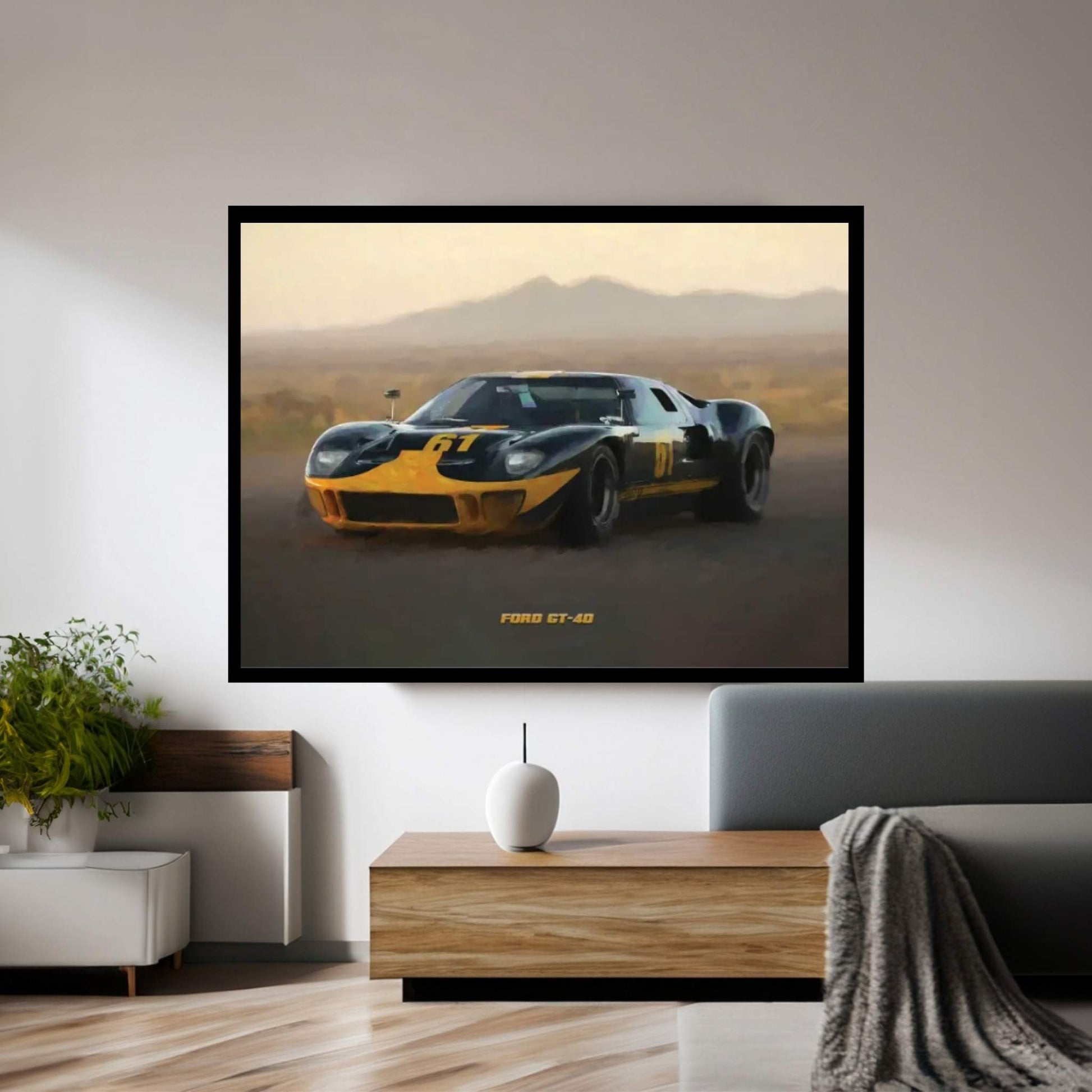 Ford Retro 1966 GT40 Canvas Wall Art - Y Canvas