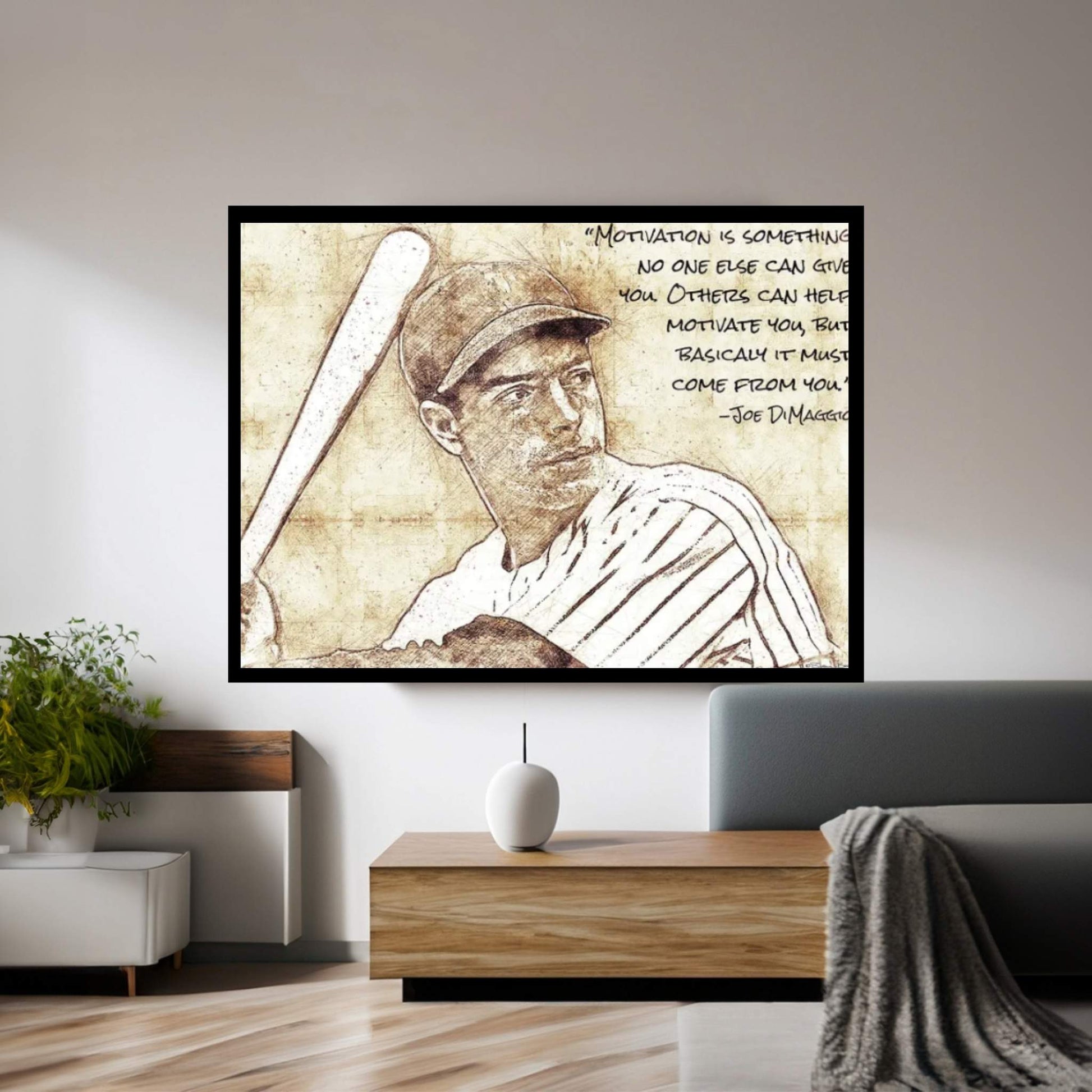 Joe DiMaggio Canvas Wall Art - Y Canvas
