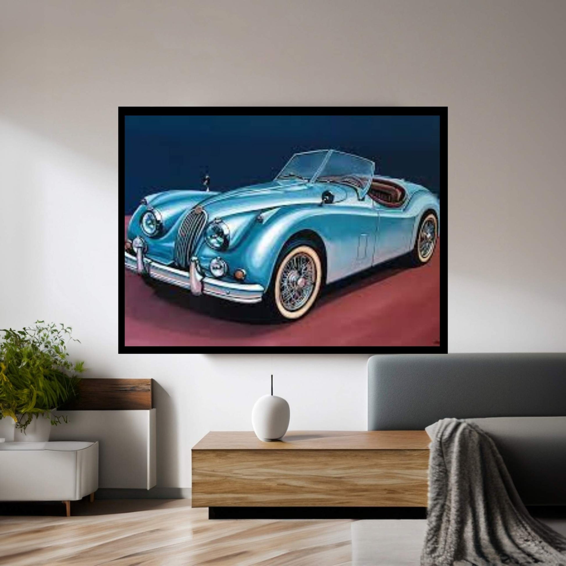 Jaguar Xk140 Cabrio Canvas Wall Art - Y Canvas