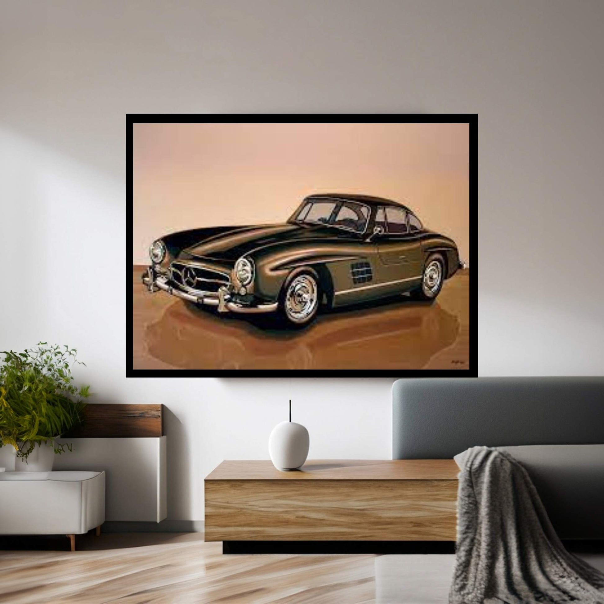 Mercedes Benz 300 SL 1954 Canvas Wall Art - Y Canvas