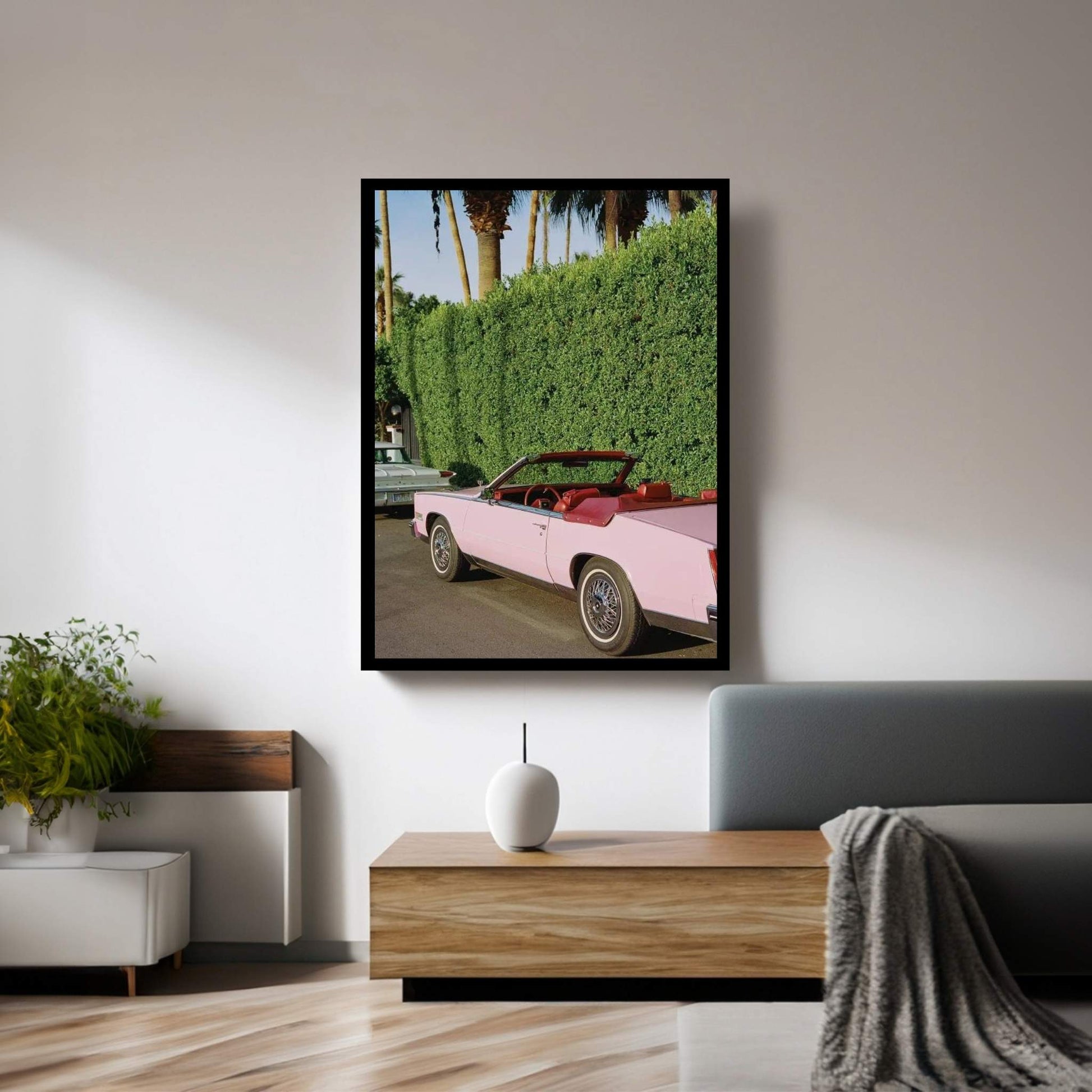 Pink Cadillac IV On Film Canvas Wall Art - Y Canvas