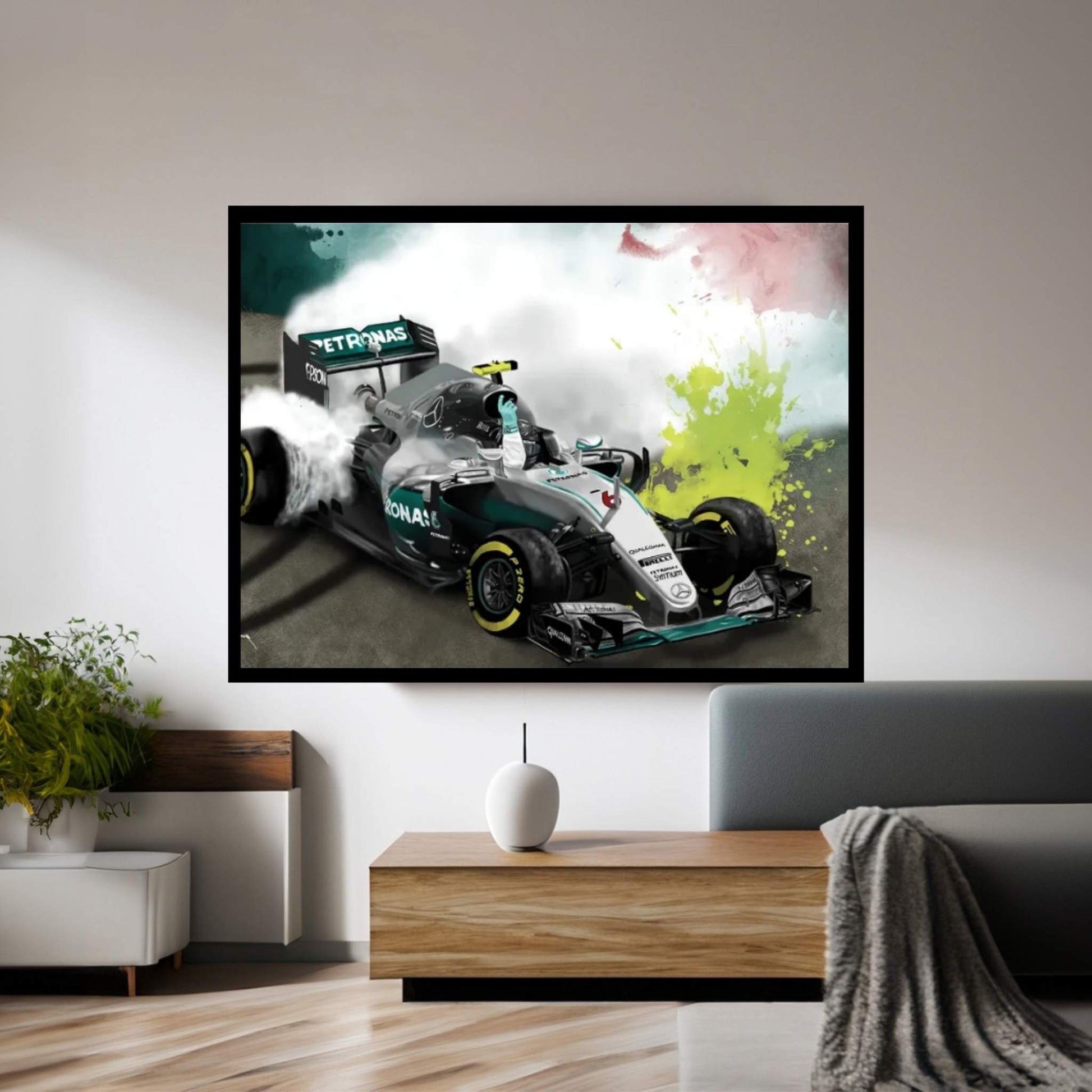 Nico Rosberg Title Win Canvas Wall Art - Y Canvas