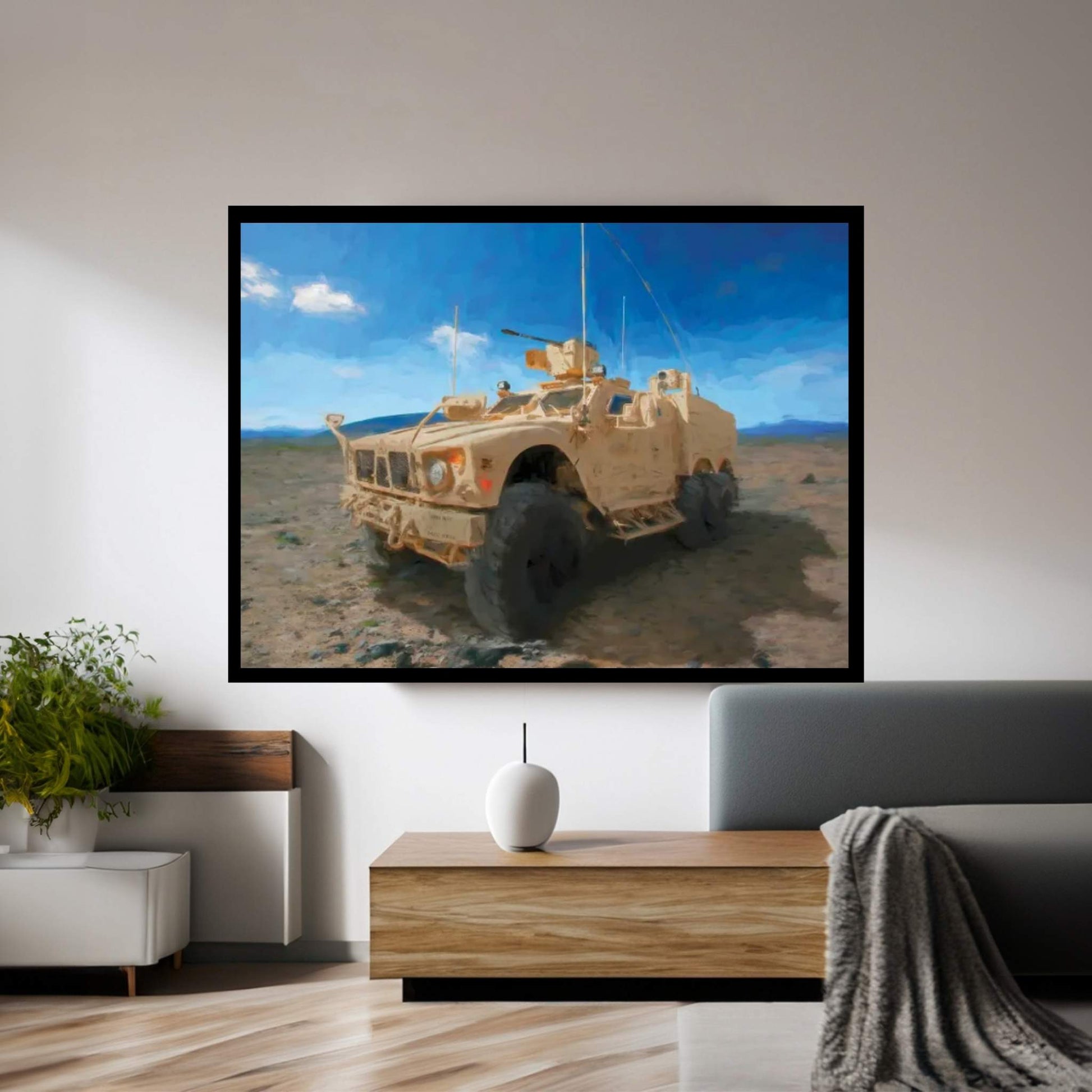 Gun Military Vehicle Canvas Wall Art - Y Canvas