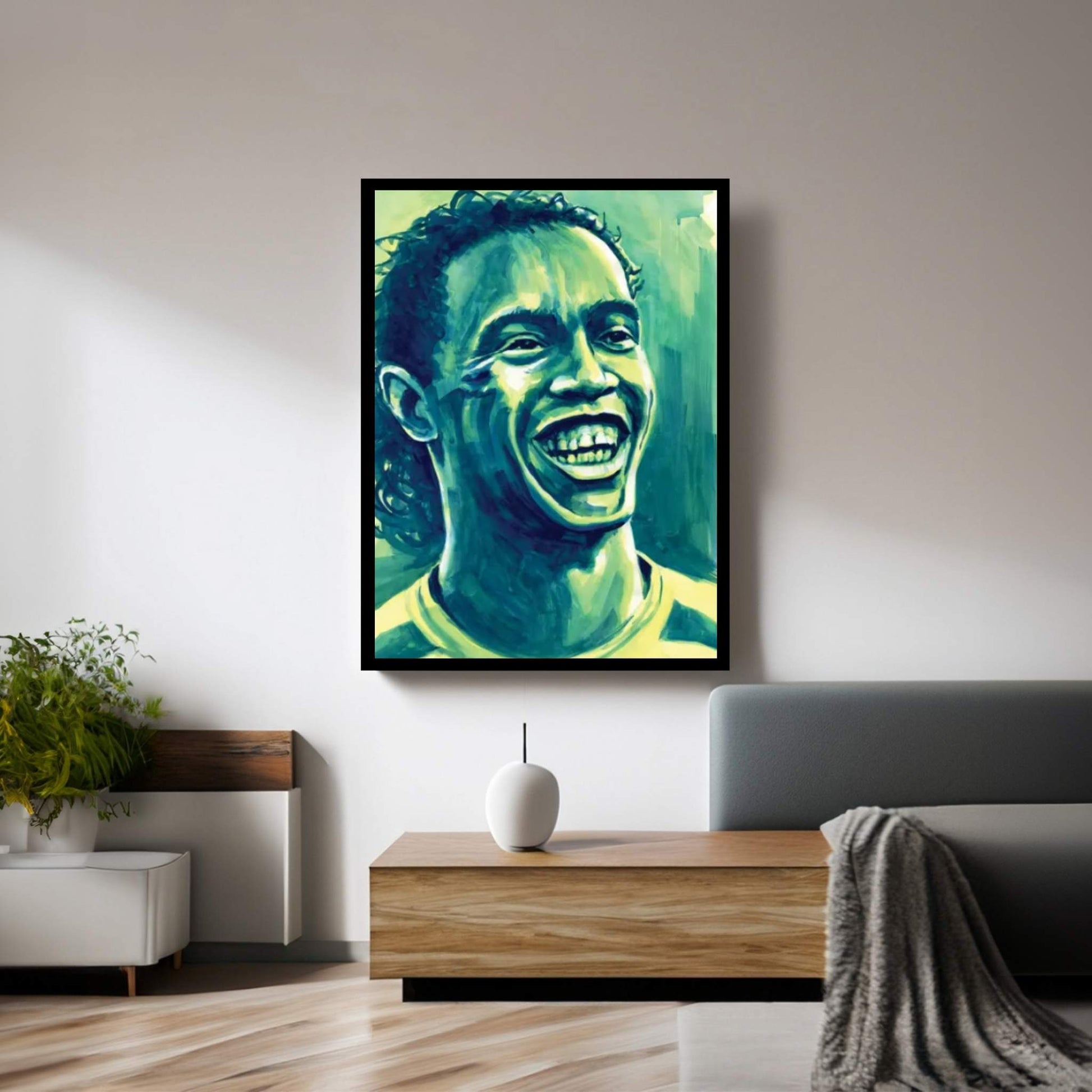 Ronaldinho - 2002 Fifa World Cup Winner Canvas Wall Art - Y Canvas