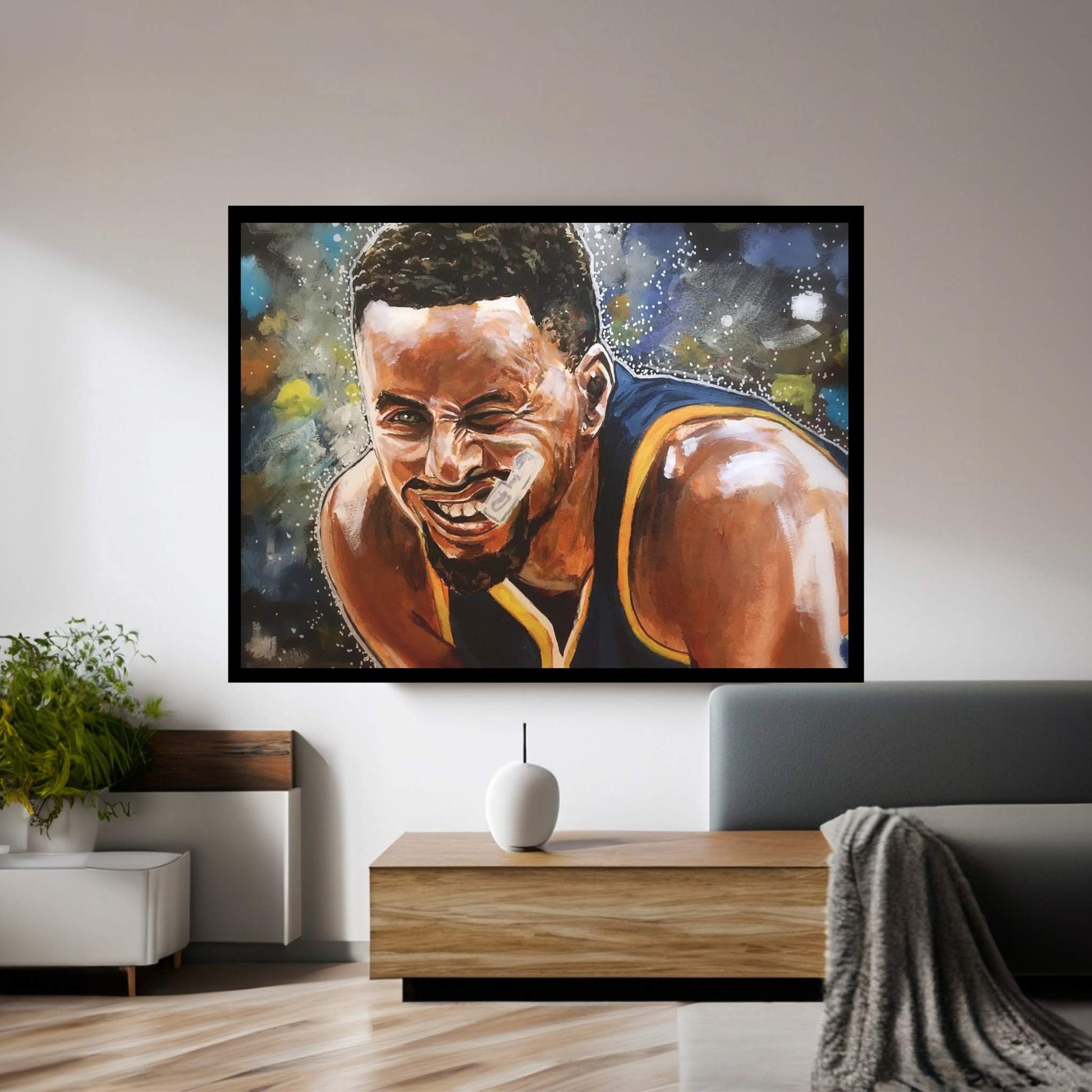Steph Curry Canvas Wall Art - Y Canvas