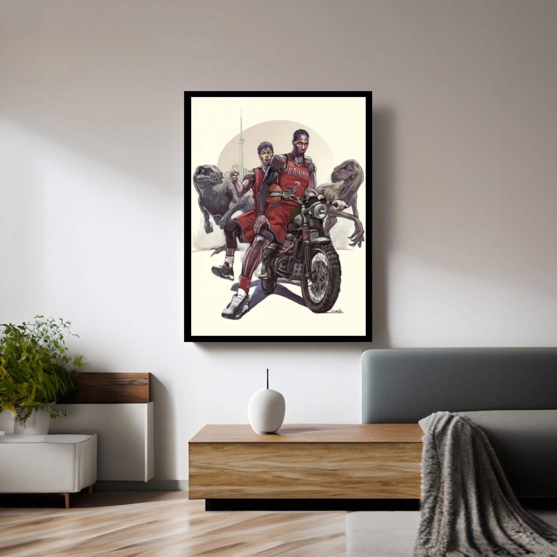 Raptors Canvas Wall Art - Y Canvas