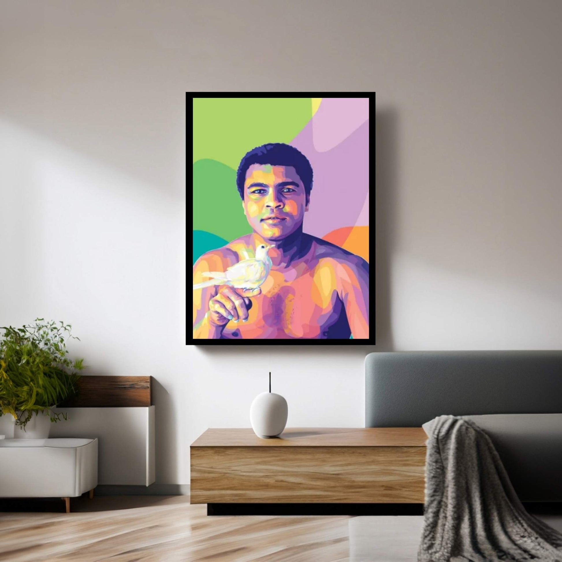 Muhammad Ali and The Dove Canvas Wall Art - Y Canvas