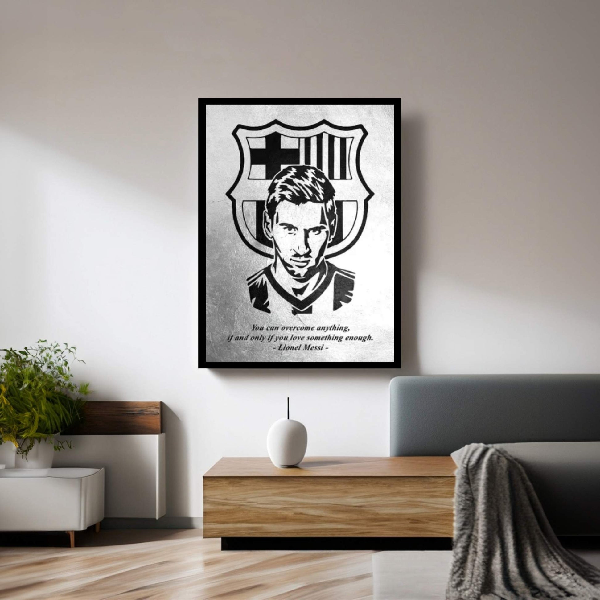 Lionel Messi Motivation Canvas Wall Art - Y Canvas