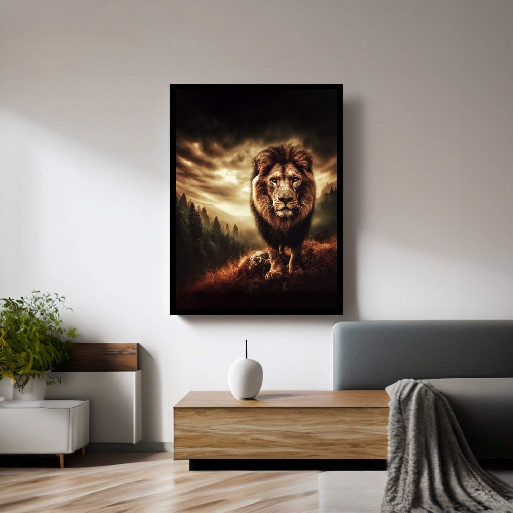 Lion Animal Canvas Wall Art Home Decor - Y Canvas
