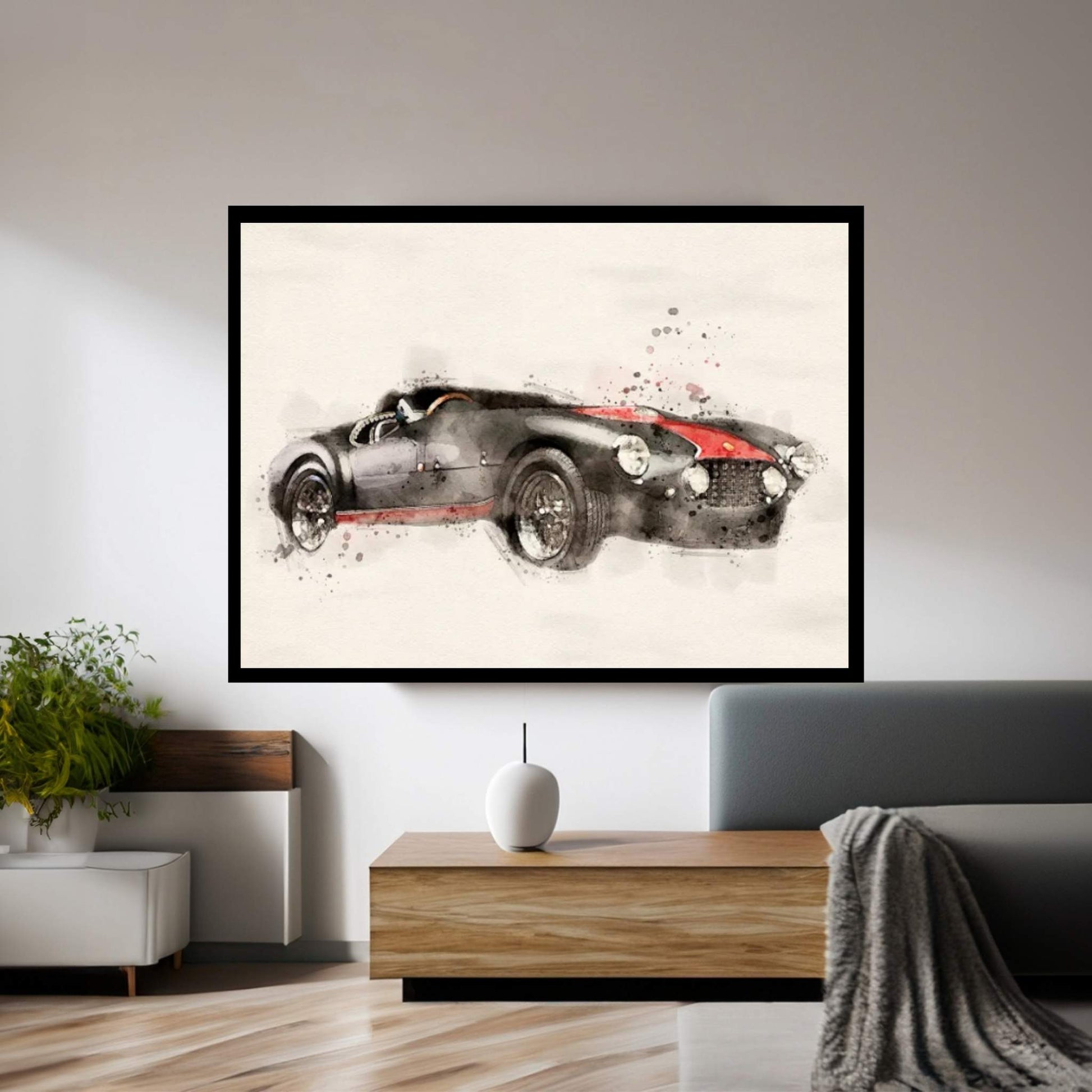 Ferrari Retro MCMLIII Canvas Wall Art - Y Canvas