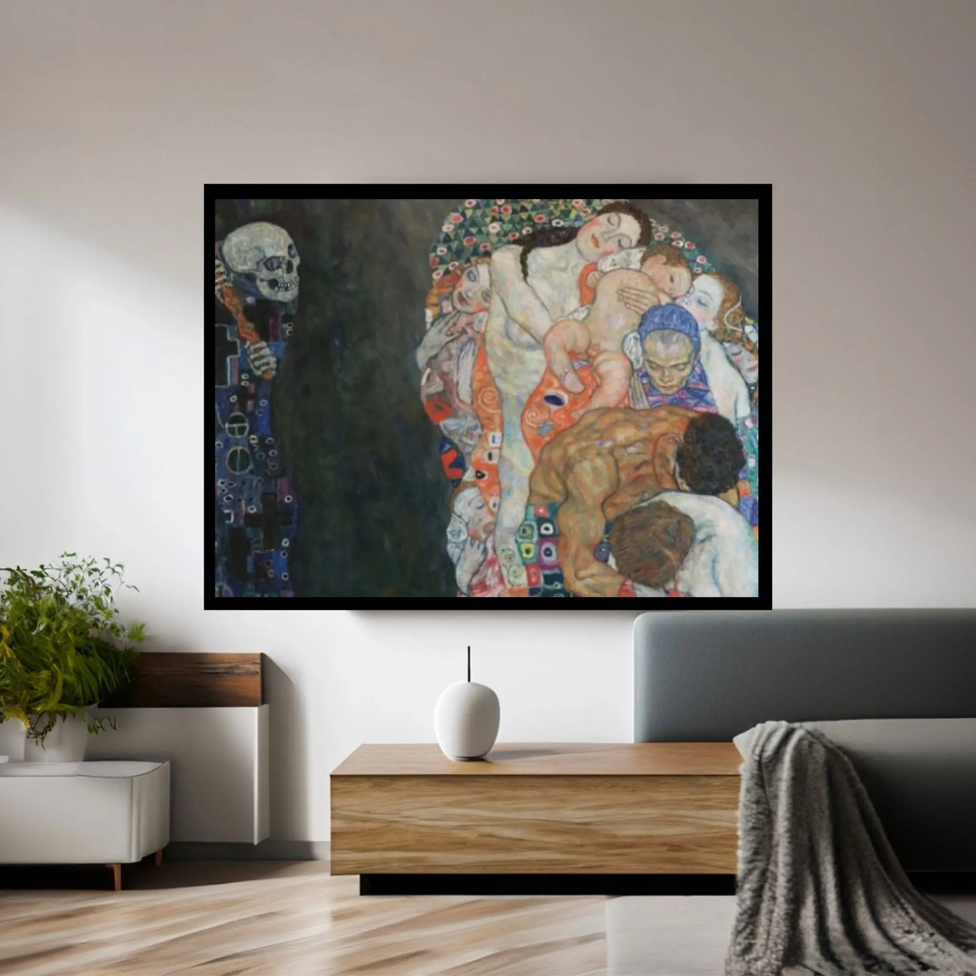 Gustav Klimt, Death And Life, Modern Abstract Art, Home Decor, Klimt Print Death And Life - Y Canvas