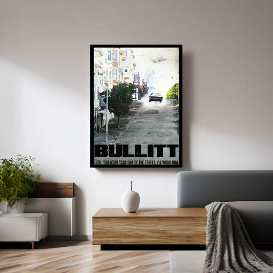 Bullitt Travel Movie Art Canvas Wall Art - Y Canvas