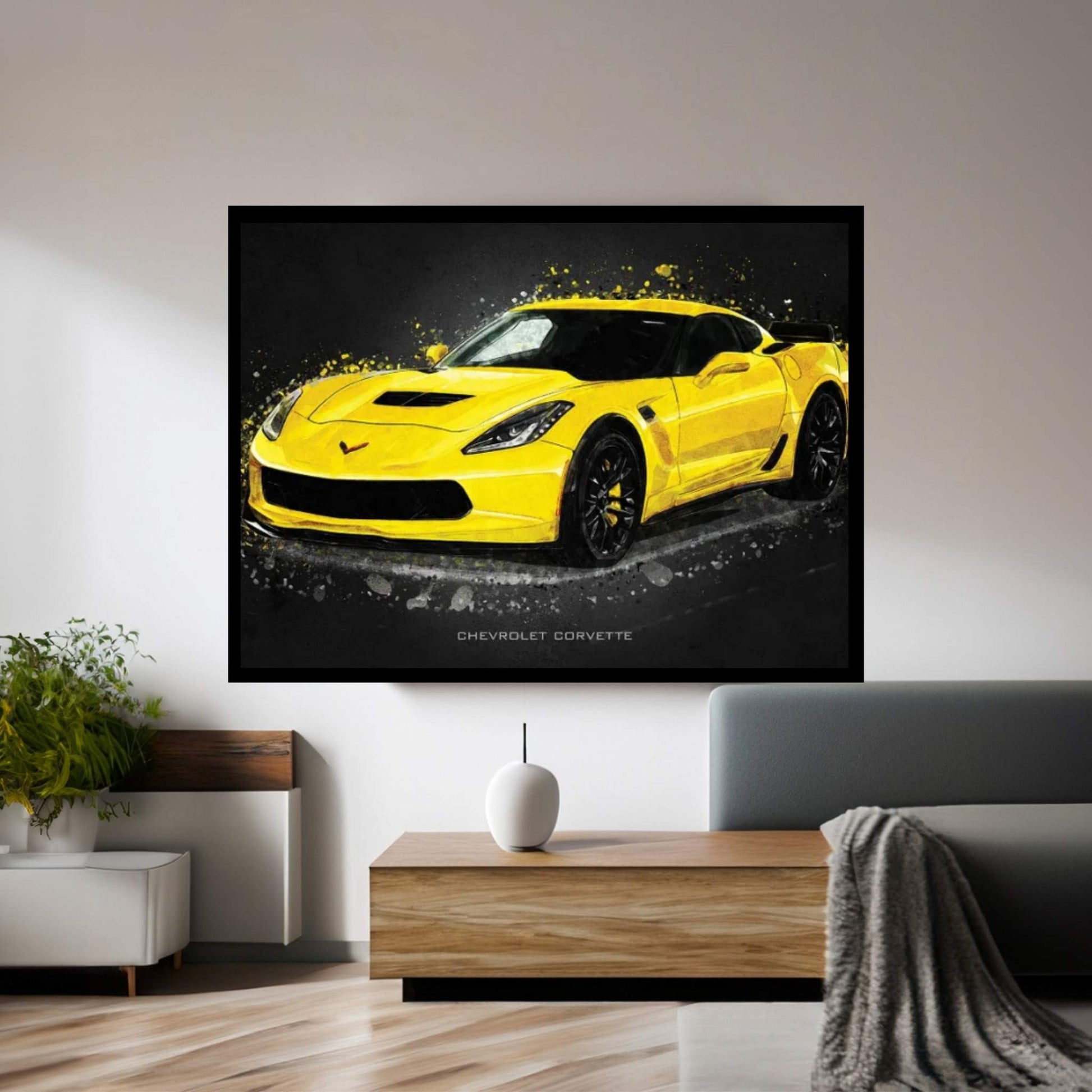 Chevrolet Corvette Acrylic Canvas Wall Art - Y Canvas