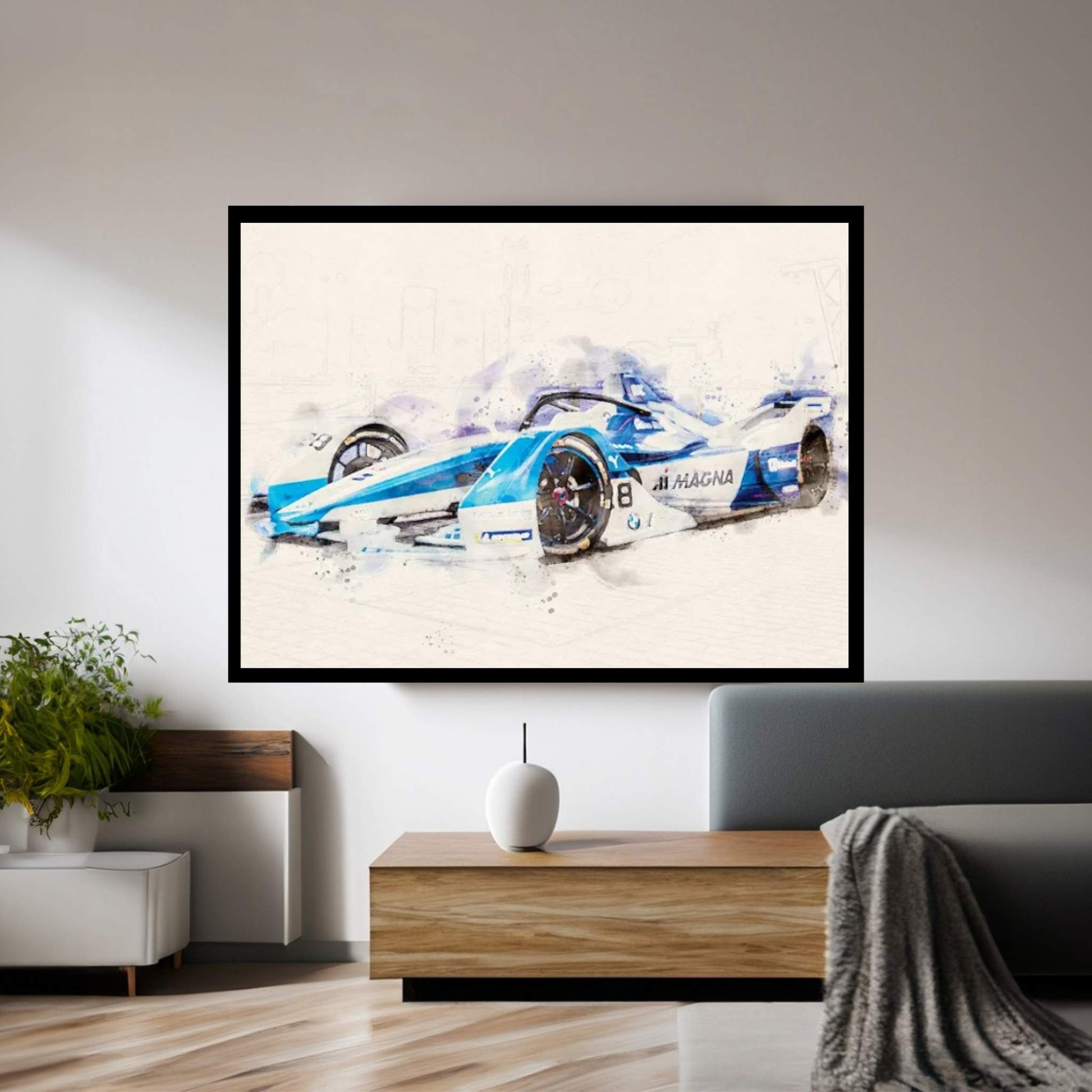 BMW Formula 1 Tuning v2 Canvas Wall Art - Y Canvas