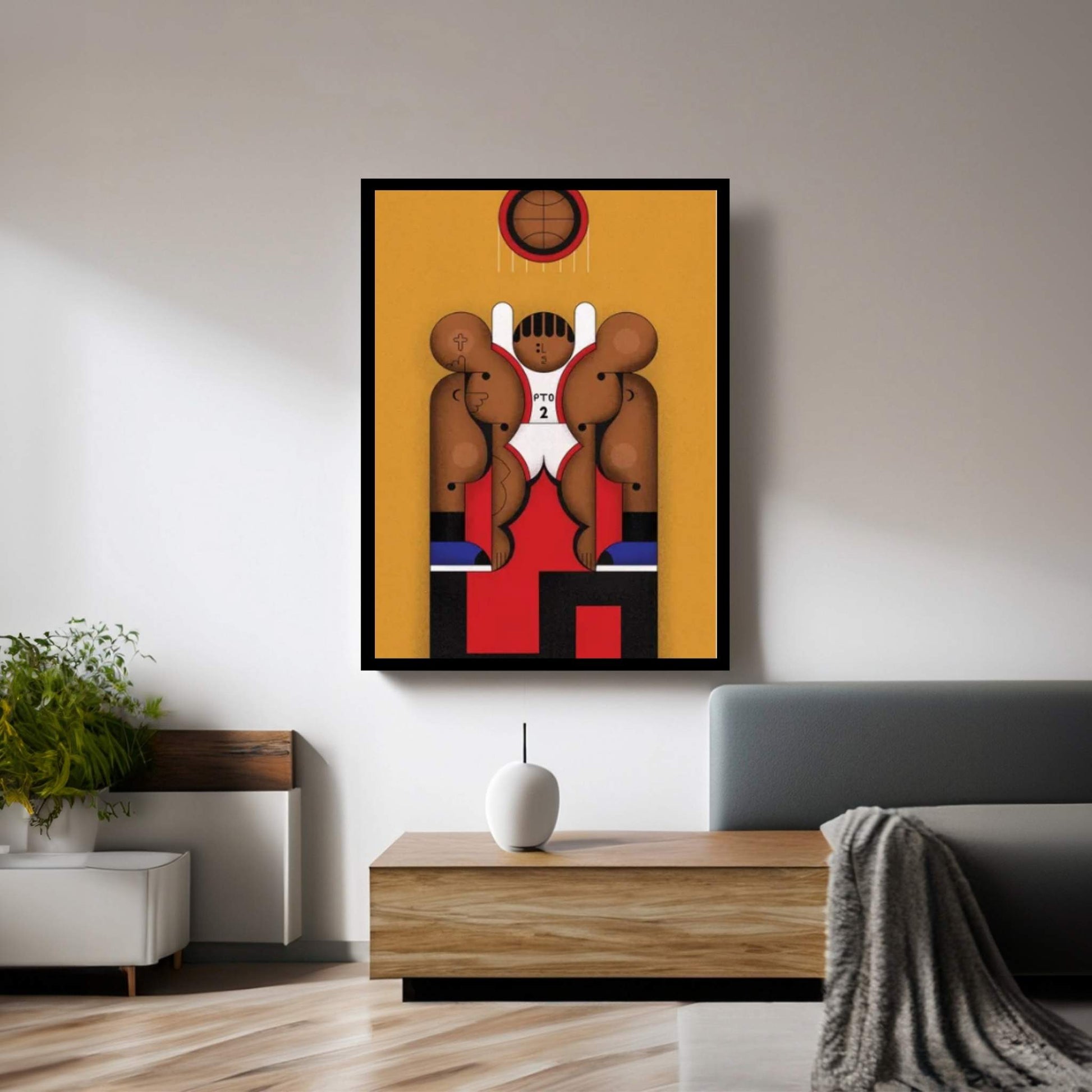 Buzzer Beater Canvas Wall Art - Y Canvas