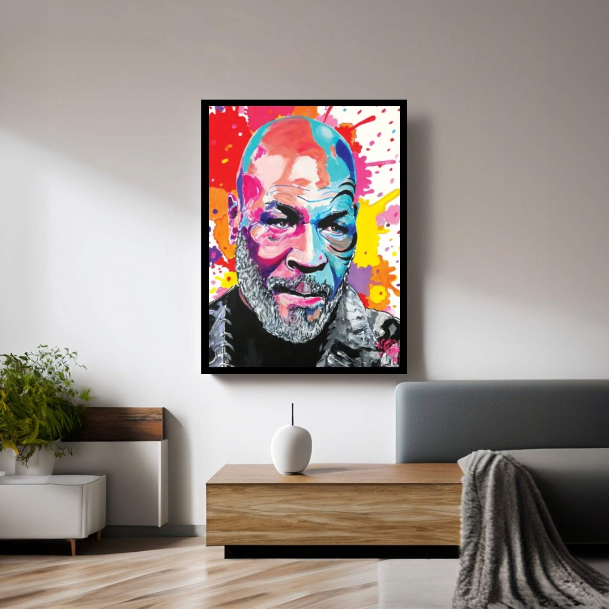 Mike Tyson Pop Art Canvas Wall Art - Y Canvas