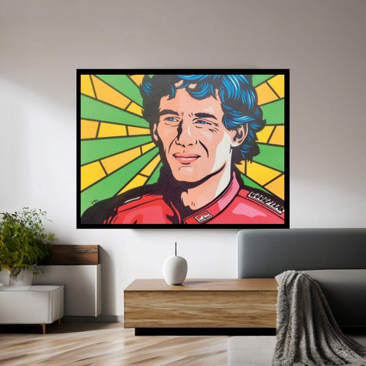 Ayrton Senna Pop Art Canvas Wall Art - Y Canvas