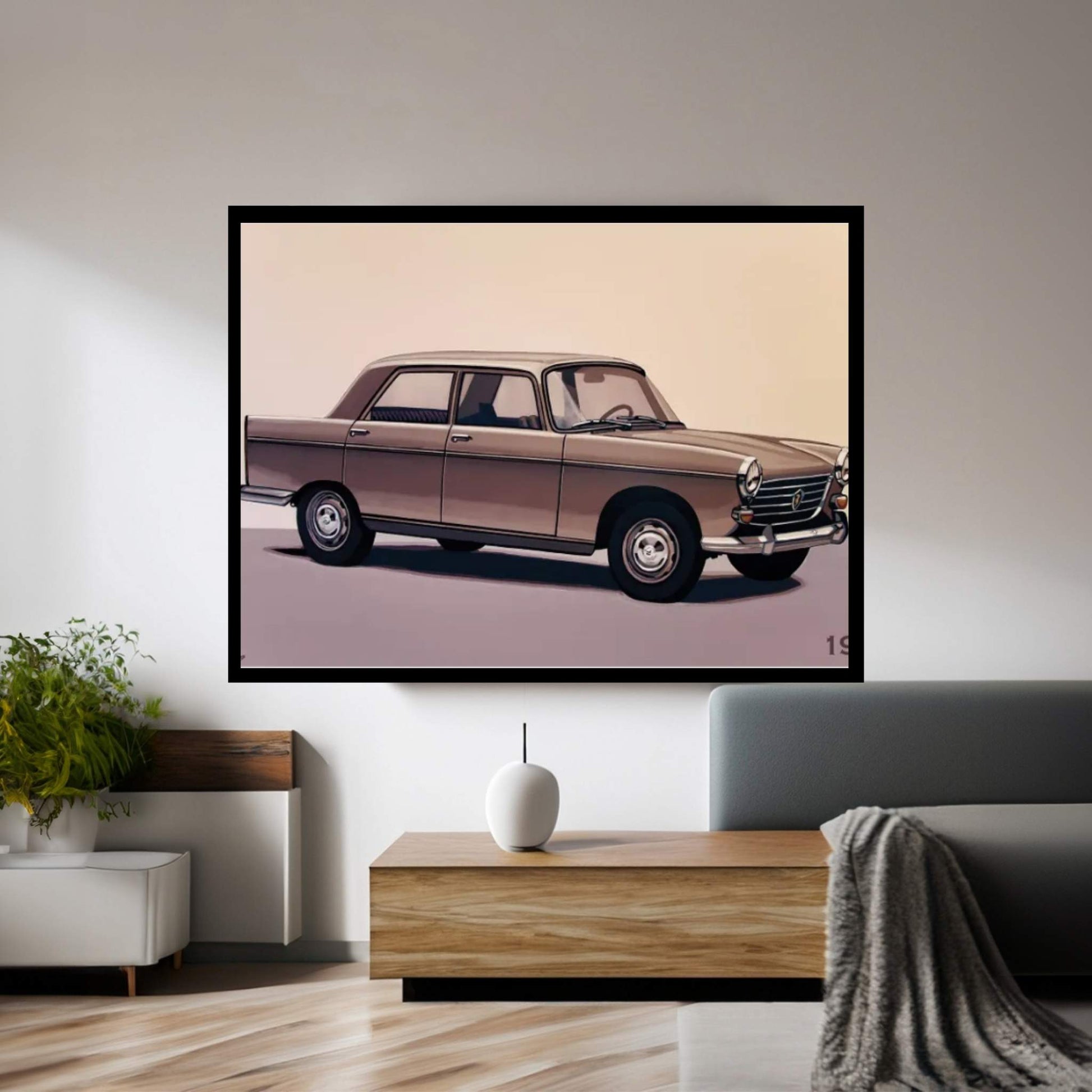 Peugeot 404 1960 Canvas Wall Art - Y Canvas