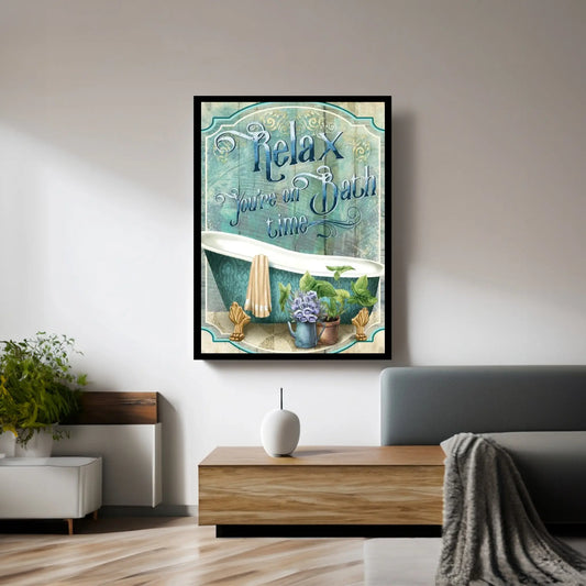 You're On Bath Time Canvas Wall Art - Y Canvas