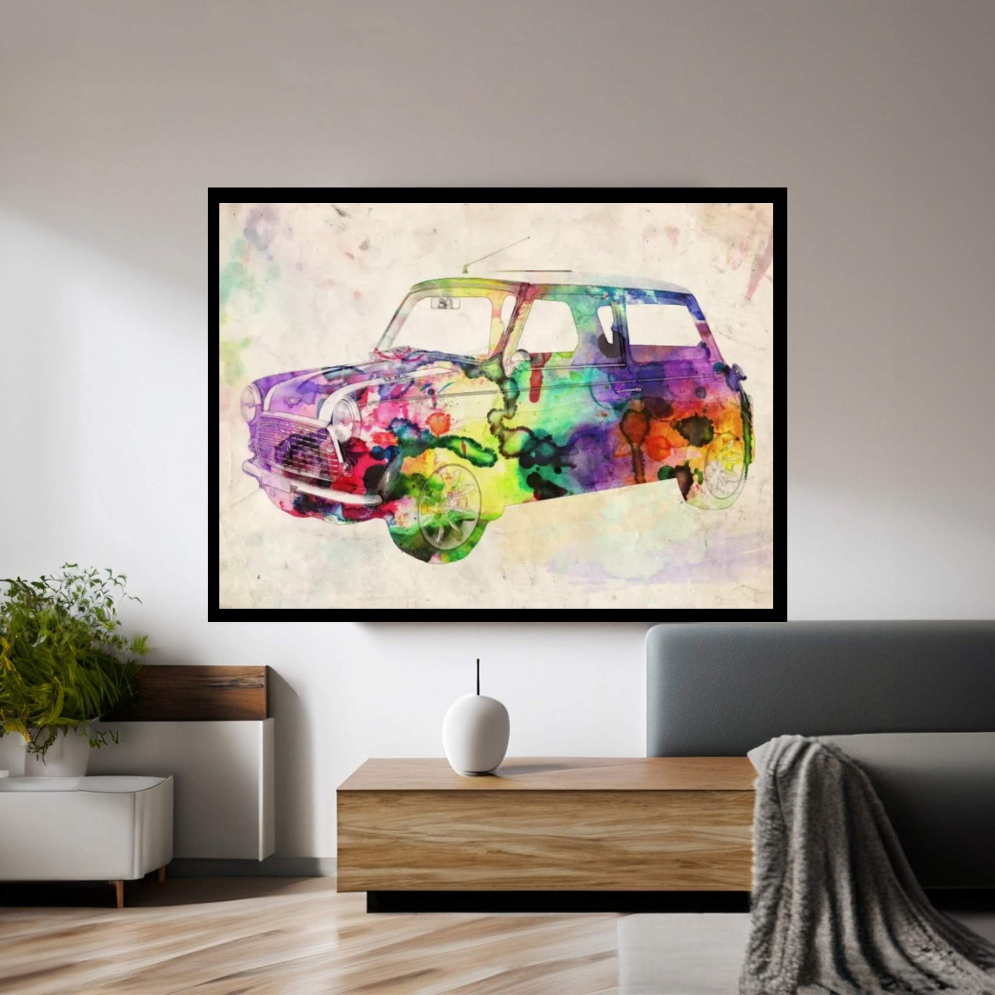 Mini Cooper (Urban) II Canvas Wall Art - Y Canvas