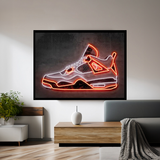 Jordan 4 Gold Canvas Wall Art - Y Canvas