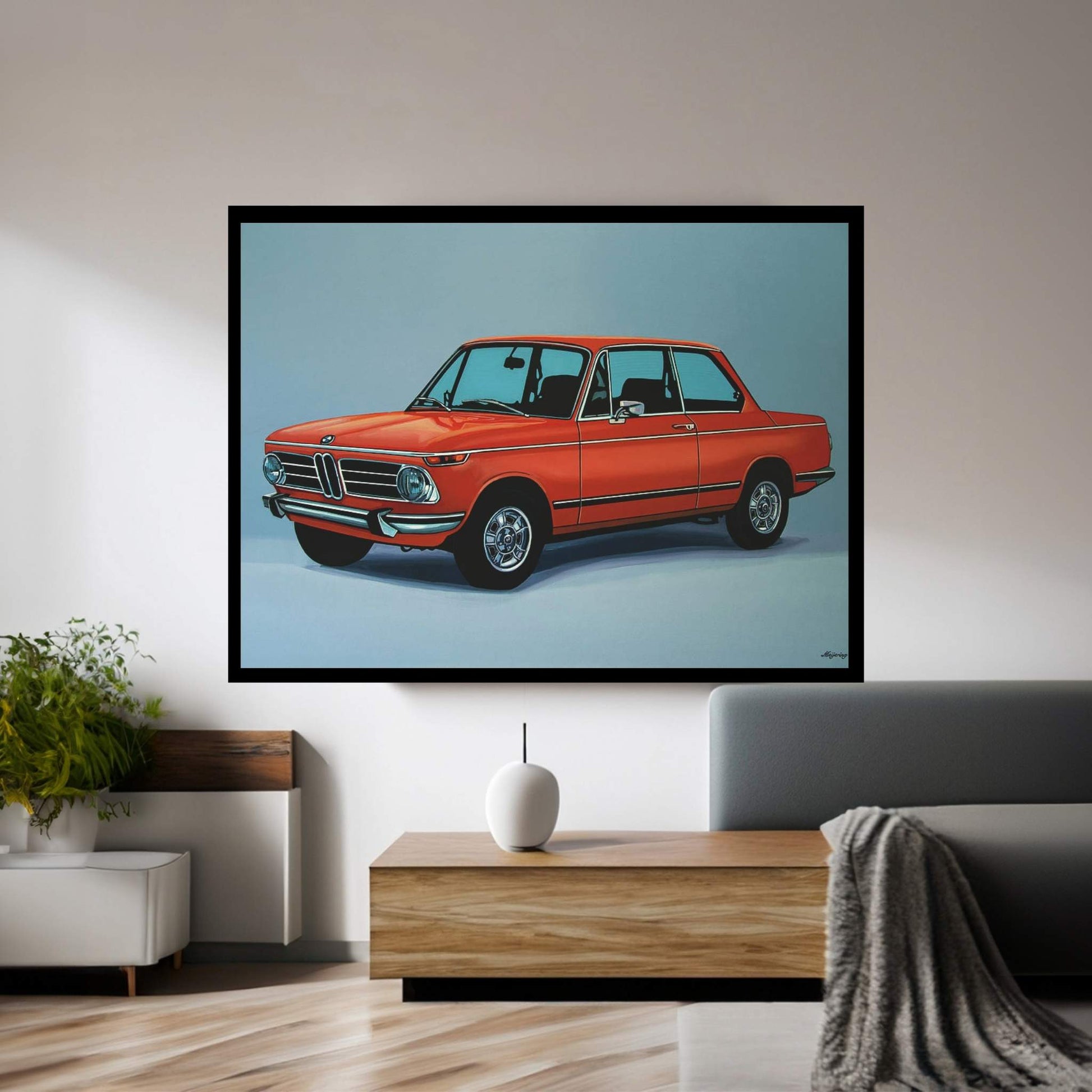 BMW 2002 1968 Canvas Wall Art - Y Canvas