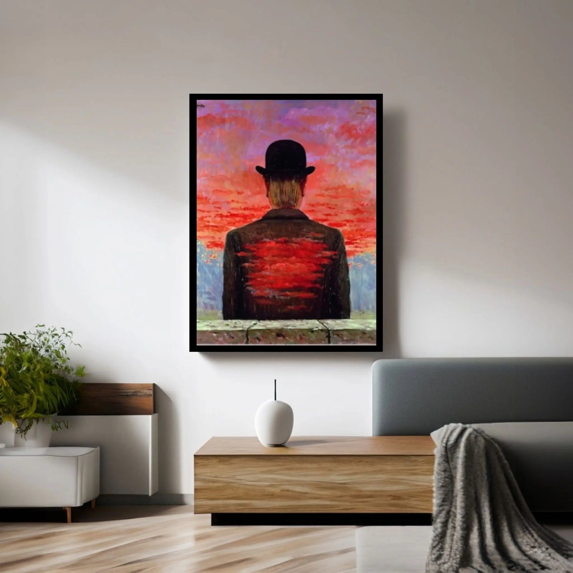 Rene Magritte Surrealistic Art Print Modern Canvas Wall Art - Y Canvas