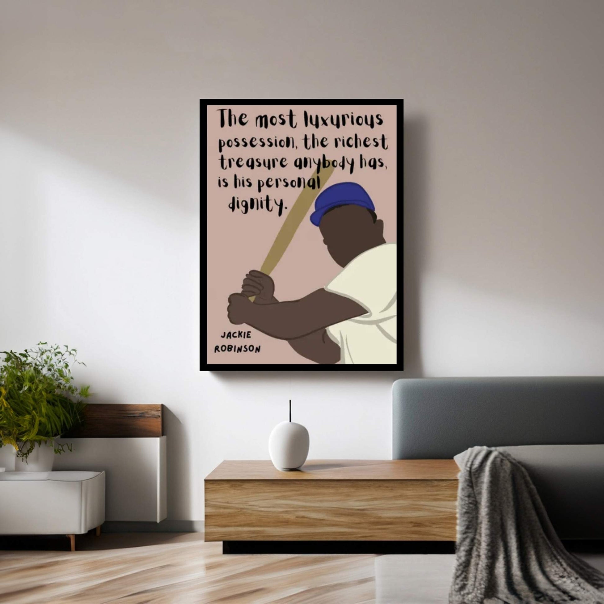 Jackie Robinson Quote Canvas Wall Art - Y Canvas