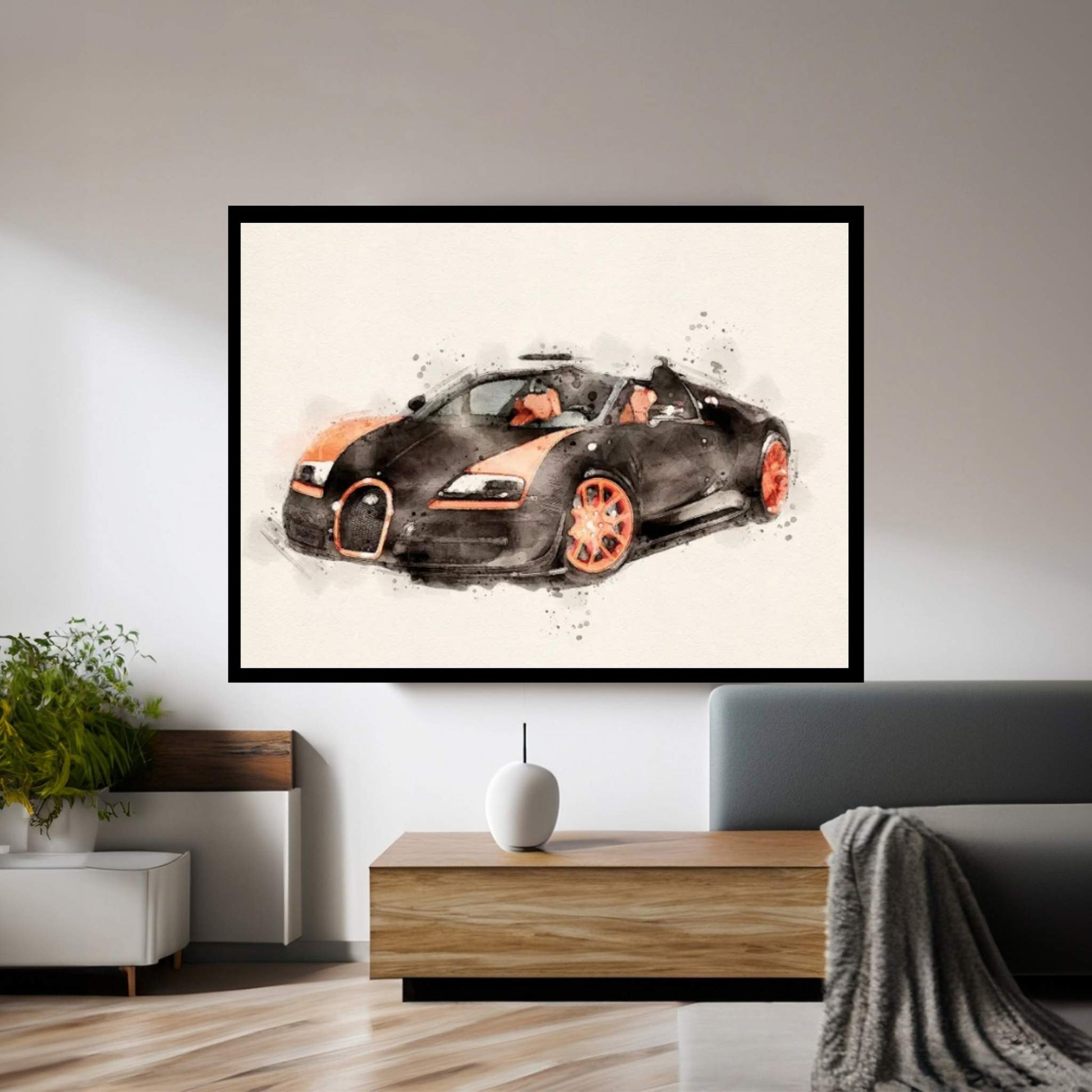 Bugatti Veyron II Canvas Wall Art - Y Canvas