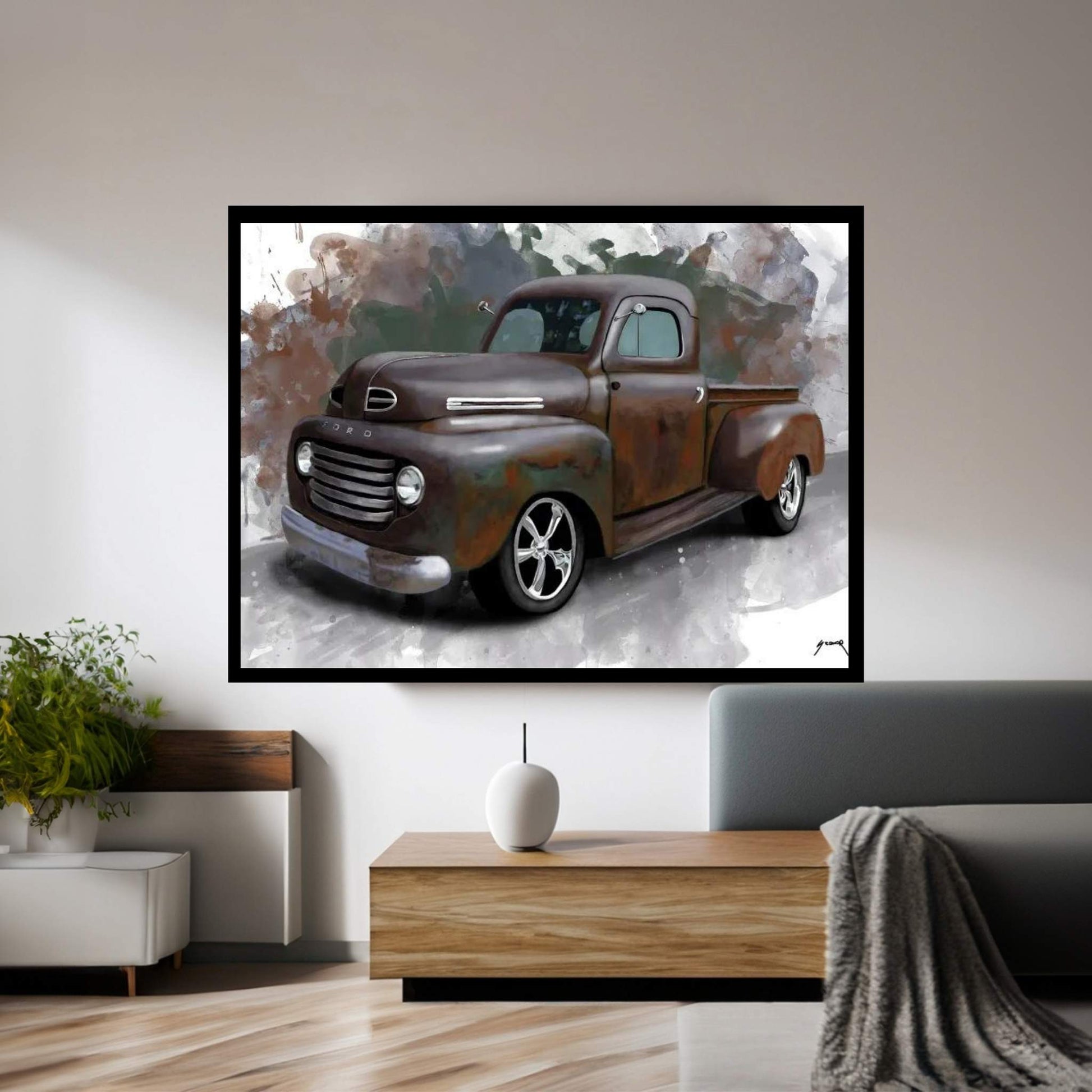 Rat Rod Canvas Wall Art - Y Canvas
