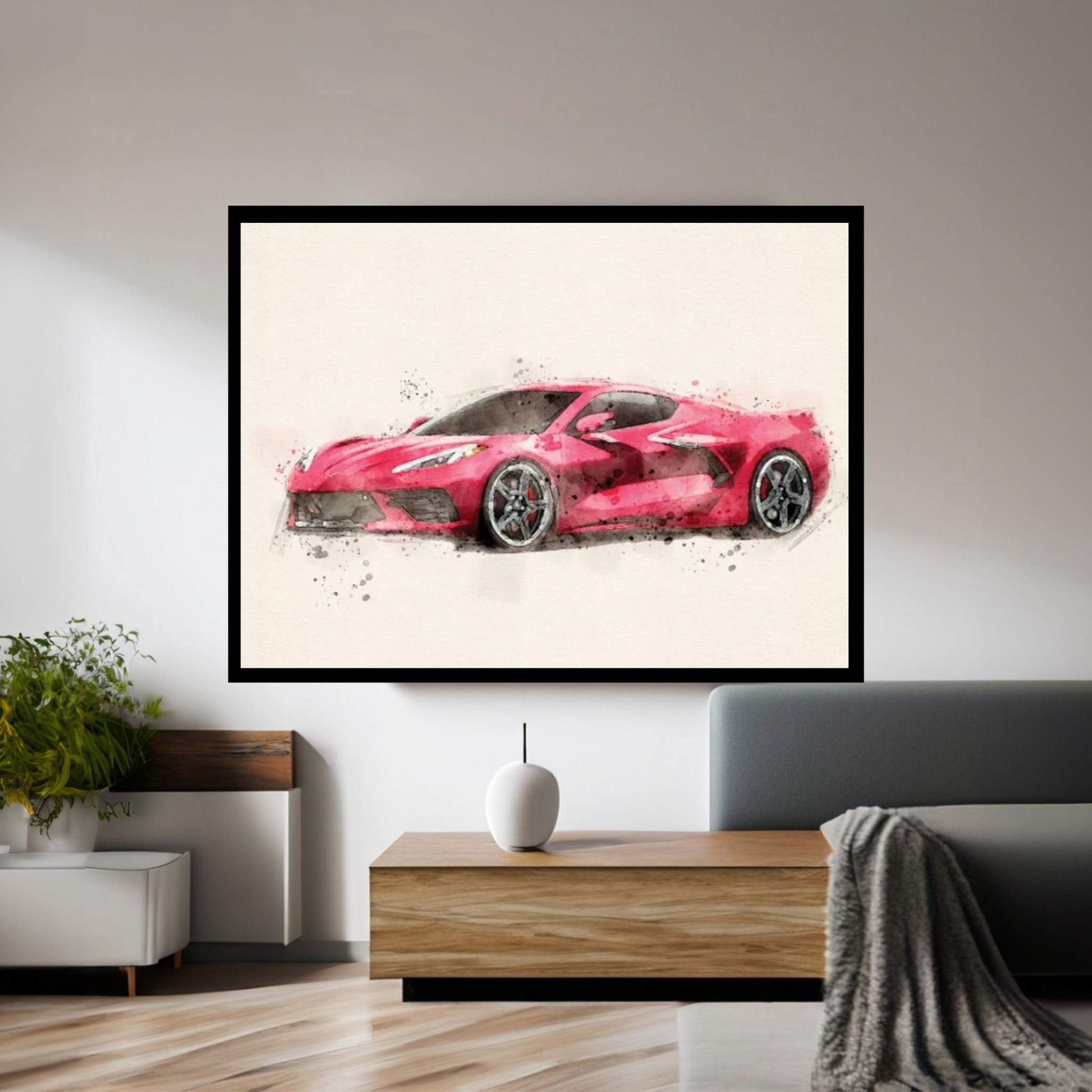 Chevrolet Corvette Stingray II Canvas Wall Art - Y Canvas