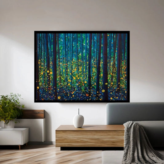 Fireflies Canvas Wall Art - Y Canvas