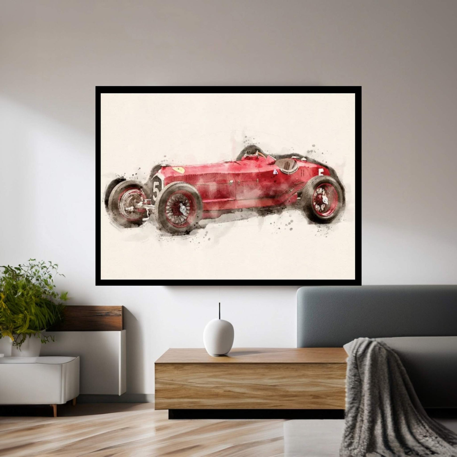 Alfa Romeo Retro V II Canvas Wall Art - Y Canvas