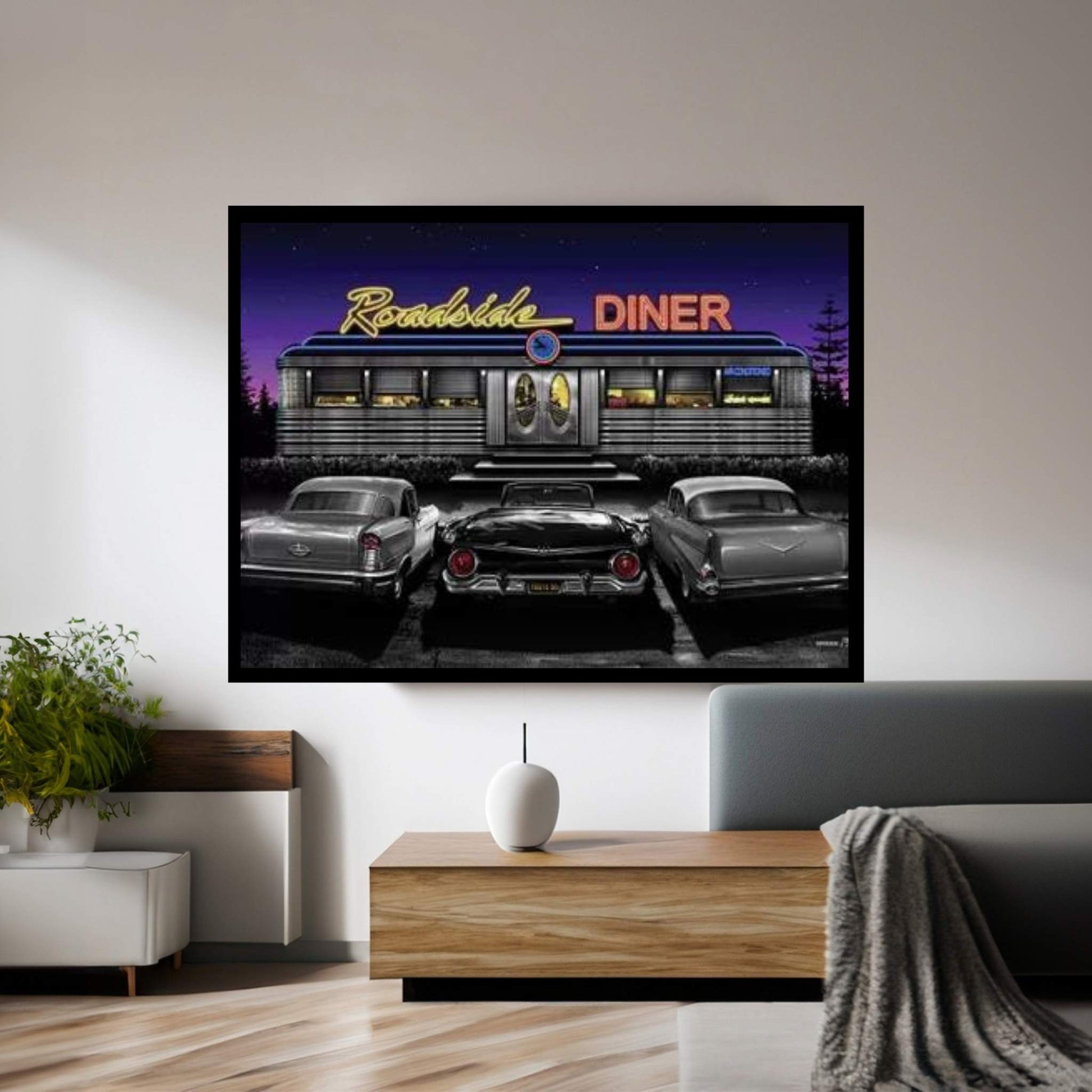 Roadside Diner II Canvas Wall Art - Y Canvas